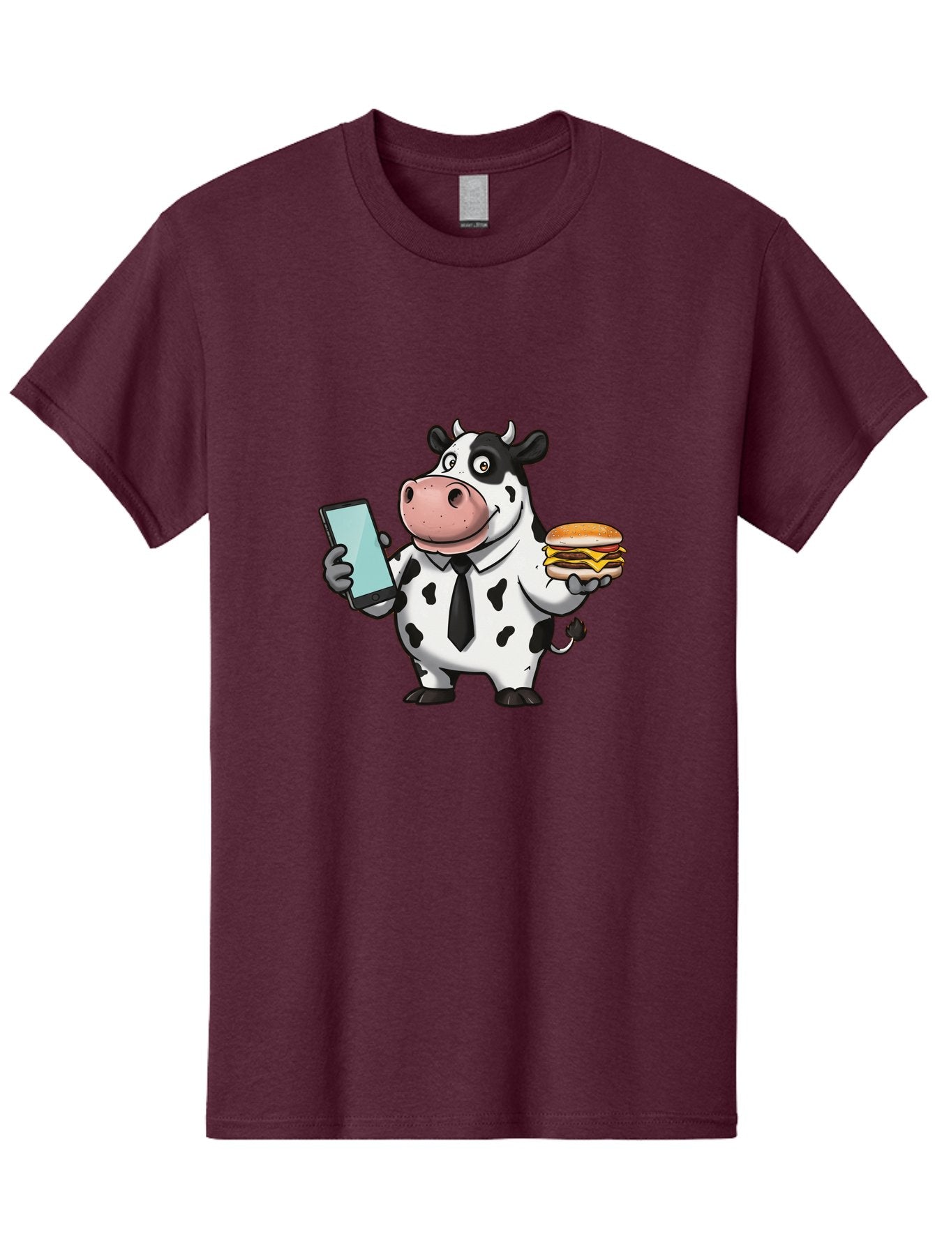 Cow-Holding-Phone-And-Burger Men'S Graphic Tee, 100% Cotton, Comfortable Casual Summer Wear, Machine Washable, Vintage Camera, Old Camera, Antique Camera, Black Camera, Classic Photography, Photography Equipment, Nostalgic Device, Film Camera, Bah799 14