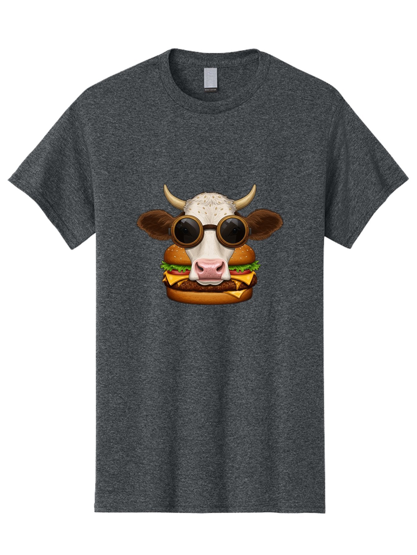 Cow-In-Shades-Burger Men'S Graphic Tee, 100% Cotton, Comfortable Casual Summer Wear, Machine Washable, Vintage Camera, Old Camera, Antique Camera, Black Camera, Classic Photography, Photography Equipment, Nostalgic Device, Film Camera, Bah800
