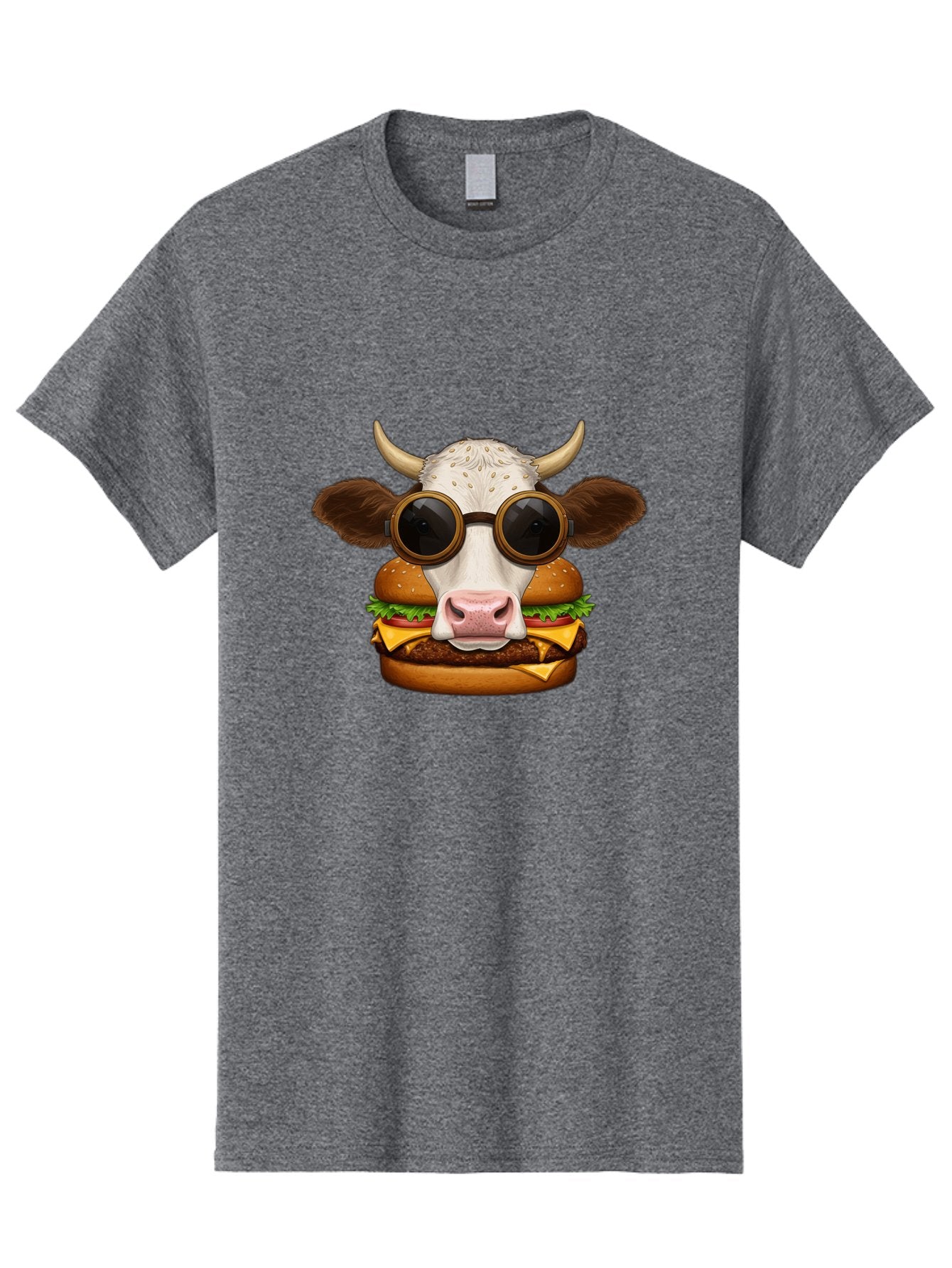 Cow-In-Shades-Burger Men'S Graphic Tee, 100% Cotton, Comfortable Casual Summer Wear, Machine Washable, Vintage Camera, Old Camera, Antique Camera, Black Camera, Classic Photography, Photography Equipment, Nostalgic Device, Film Camera, Bah800 8