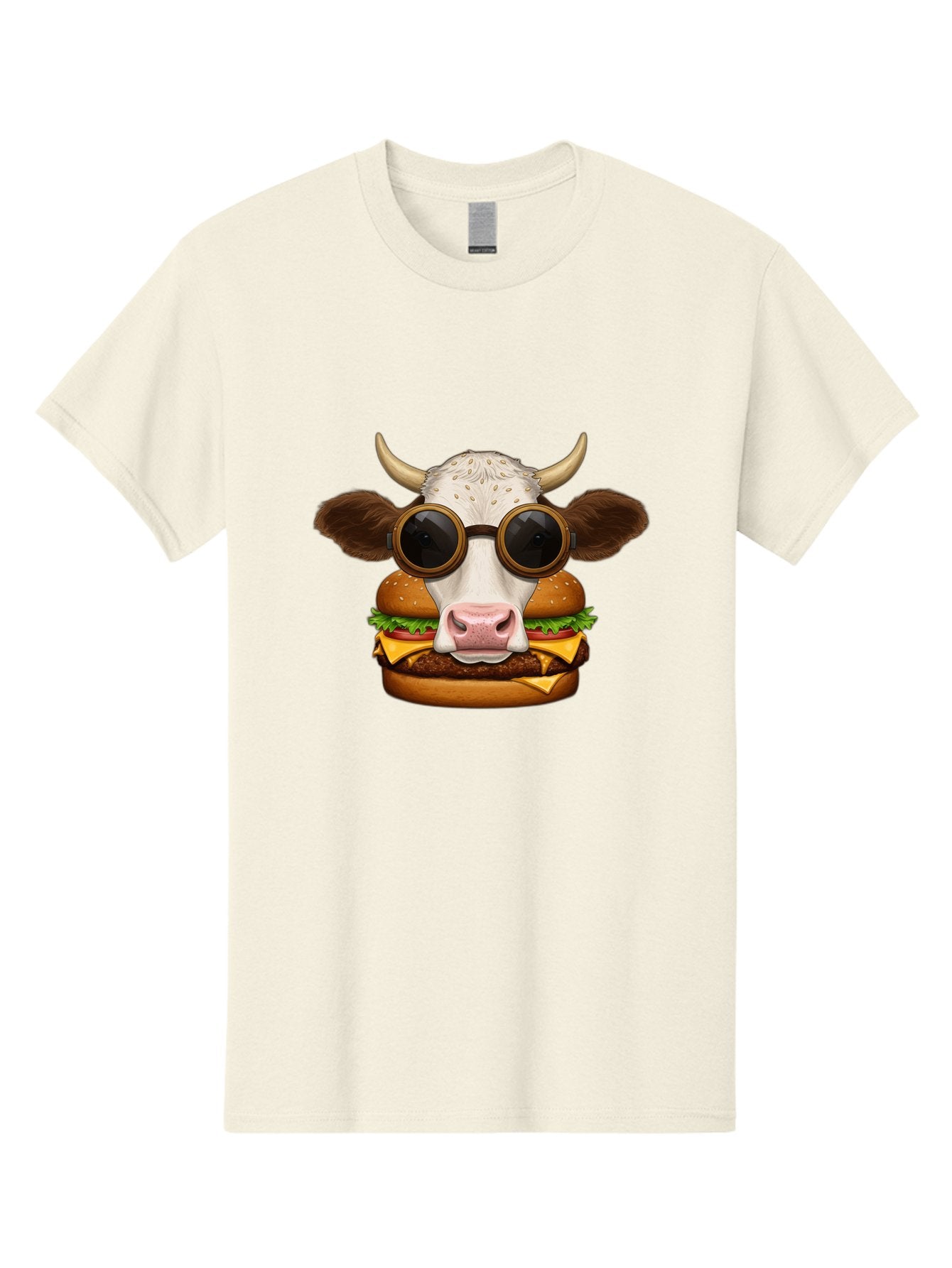 Cow-In-Shades-Burger Men'S Graphic Tee, 100% Cotton, Comfortable Casual Summer Wear, Machine Washable, Vintage Camera, Old Camera, Antique Camera, Black Camera, Classic Photography, Photography Equipment, Nostalgic Device, Film Camera, Bah800