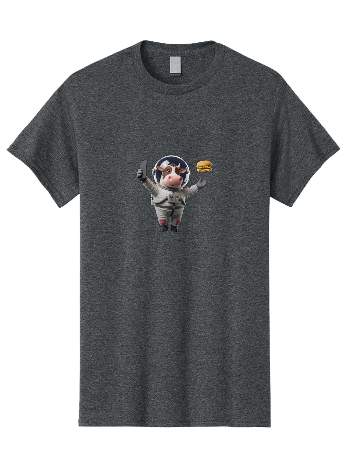 Cow-In-Space-Suit Men'S Graphic Tee, 100% Cotton, Comfortable Casual Summer Wear, Machine Washable, Vintage Camera, Old Camera, Antique Camera, Black Camera, Classic Photography, Photography Equipment, Nostalgic Device, Film Camera, Camera Art Bah801 14