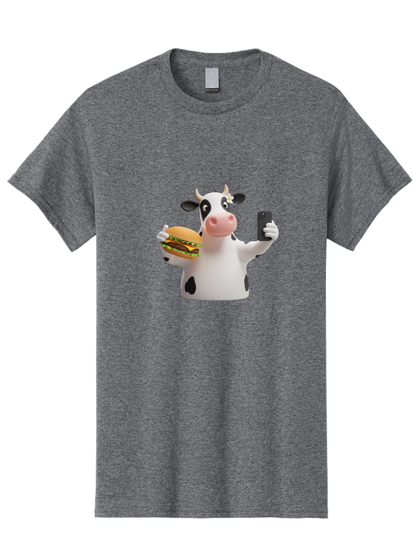 Cow-Selfie-1 Men'S Graphic Tee, 100% Cotton, Comfortable Casual Summer Wear, Machine Washable, Vintage Camera, Old Camera, Antique Camera, Black Camera, Classic Photography, Photography Equipment, Nostalgic Device, Film Camera, Camera Art Bah802 10