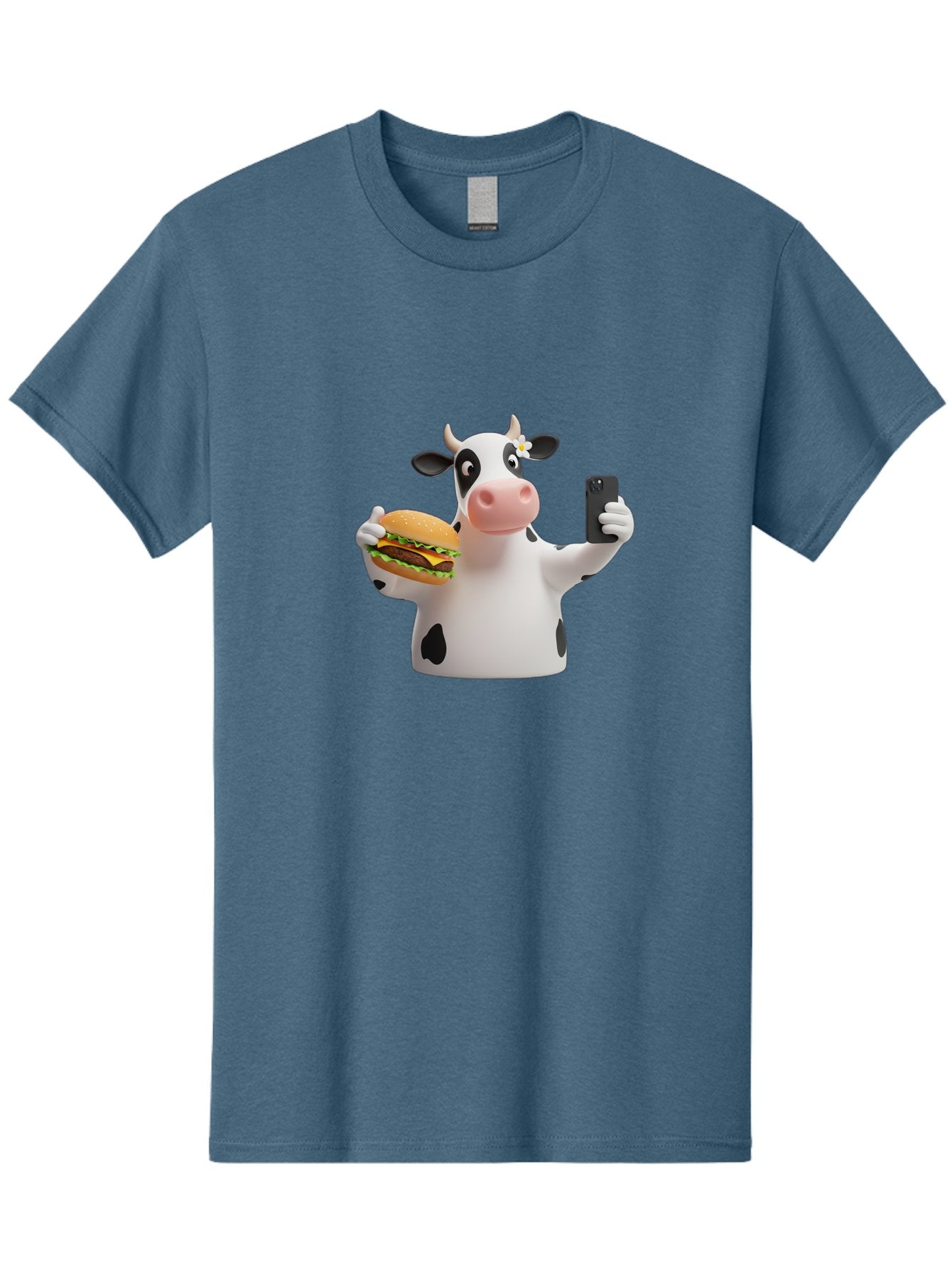 Cow-Selfie-1 Men'S Graphic Tee, 100% Cotton, Comfortable Casual Summer Wear, Machine Washable, Vintage Camera, Old Camera, Antique Camera, Black Camera, Classic Photography, Photography Equipment, Nostalgic Device, Film Camera, Camera Art Bah802 14