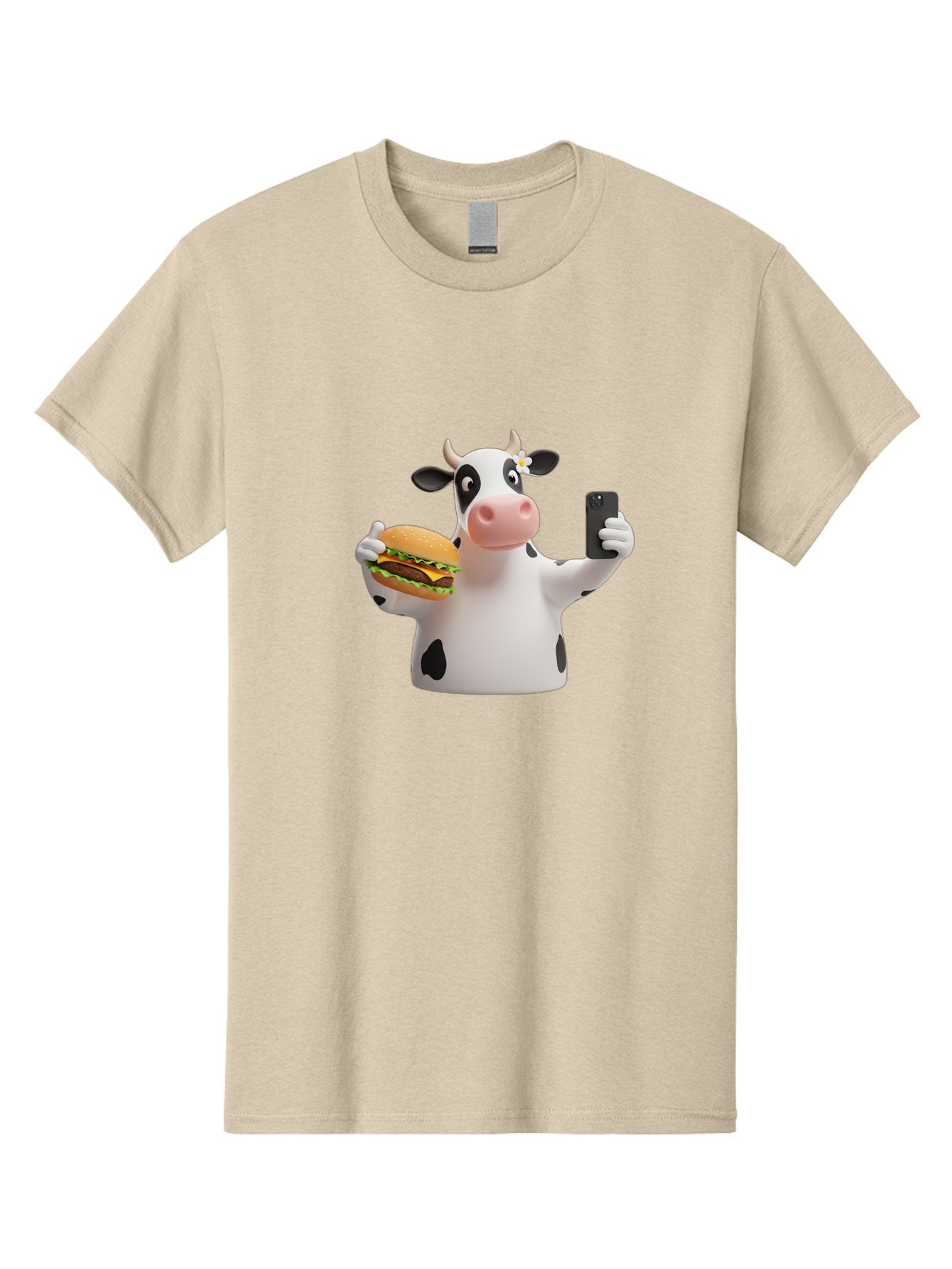 Cow-Selfie-1 Men'S Graphic Tee, 100% Cotton, Comfortable Casual Summer Wear, Machine Washable, Vintage Camera, Old Camera, Antique Camera, Black Camera, Classic Photography, Photography Equipment, Nostalgic Device, Film Camera, Camera Art Bah802 13