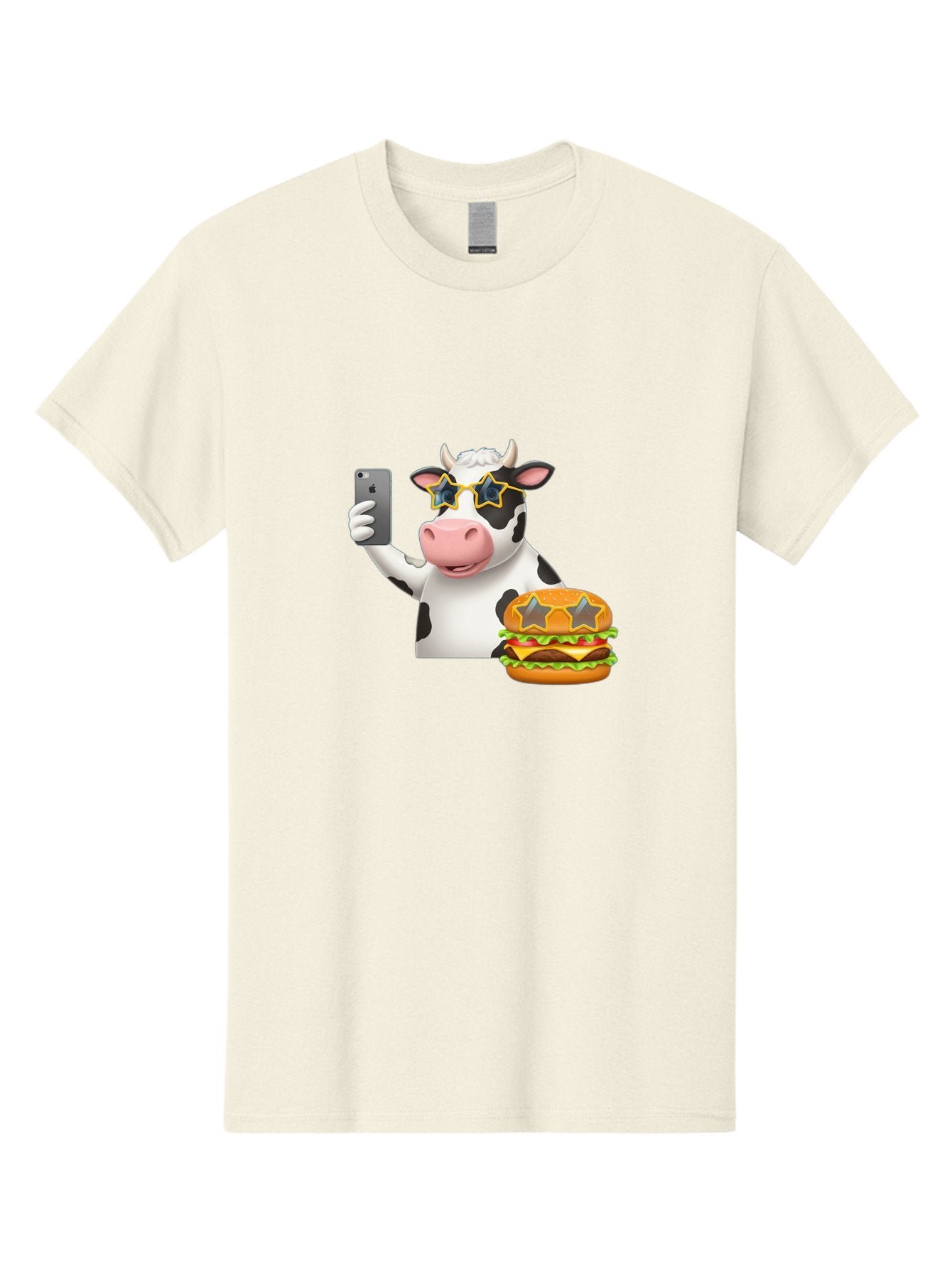 Cow-Selfie-2 Men'S Graphic Tee, 100% Cotton, Comfortable Casual Summer Wear, Machine Washable, Vintage Camera, Old Camera, Antique Camera, Black Camera, Classic Photography, Photography Equipment, Nostalgic Device, Film Camera, Camera Art Bah803 10