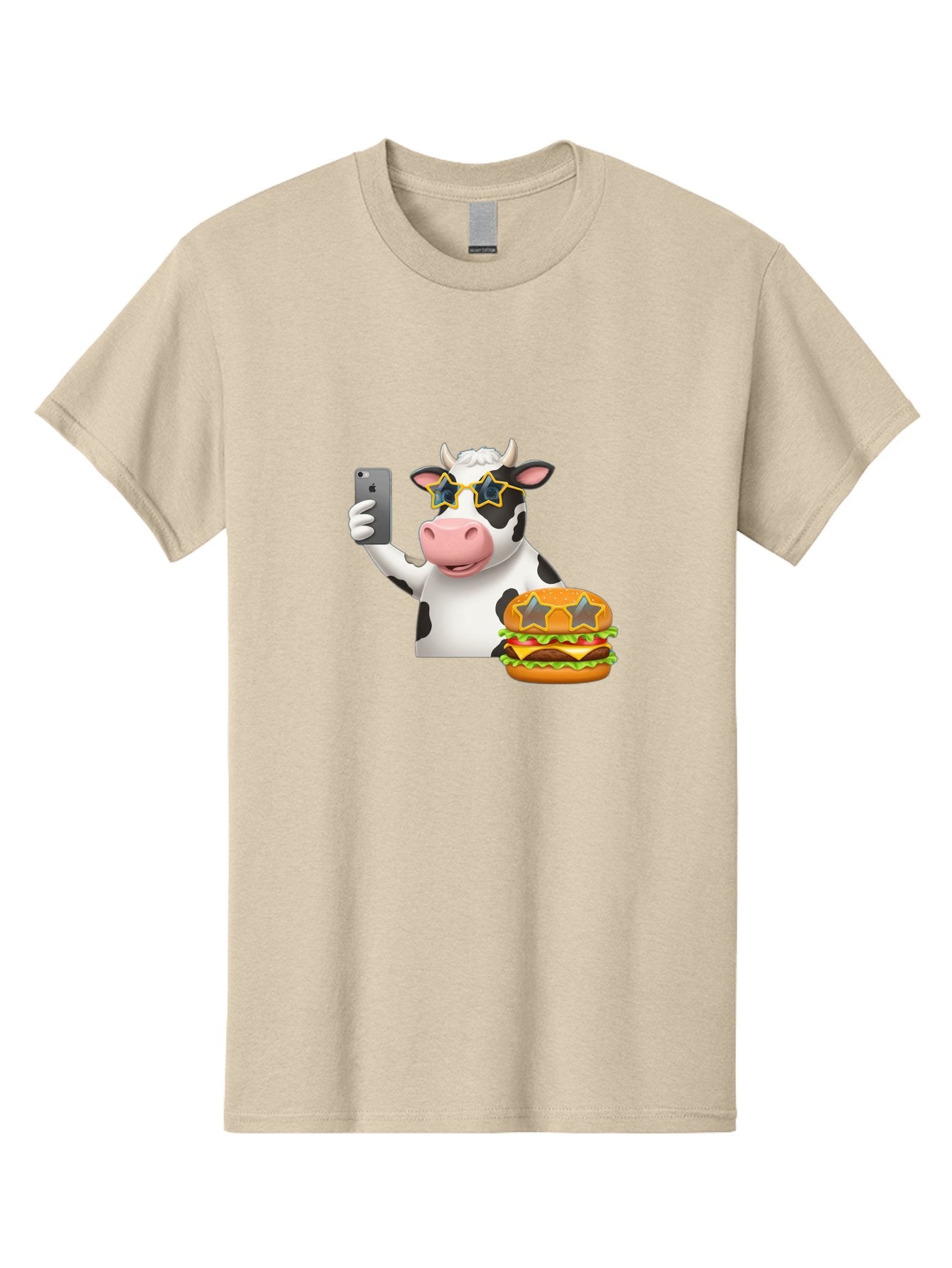 Cow-Selfie-2 Men'S Graphic Tee, 100% Cotton, Comfortable Casual Summer Wear, Machine Washable, Vintage Camera, Old Camera, Antique Camera, Black Camera, Classic Photography, Photography Equipment, Nostalgic Device, Film Camera, Camera Art Bah803 9