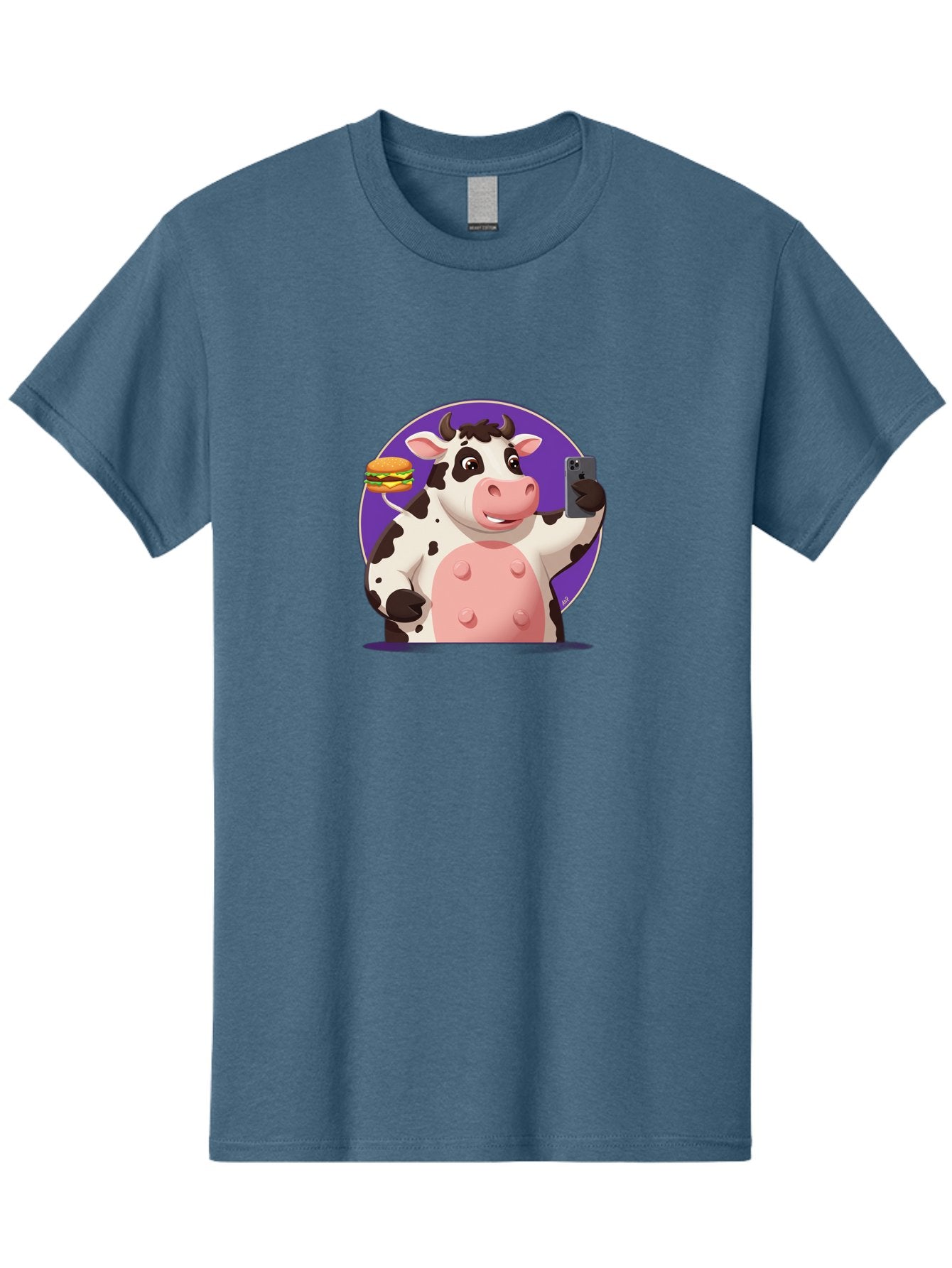 Cow-Selfie-3 Men'S Graphic Tee, 100% Cotton, Comfortable Casual Summer Wear, Machine Washable, Vintage Camera, Old Camera, Antique Camera, Black Camera, Classic Photography, Photography Equipment, Nostalgic Device, Film Camera, Camera Art Bah804 14