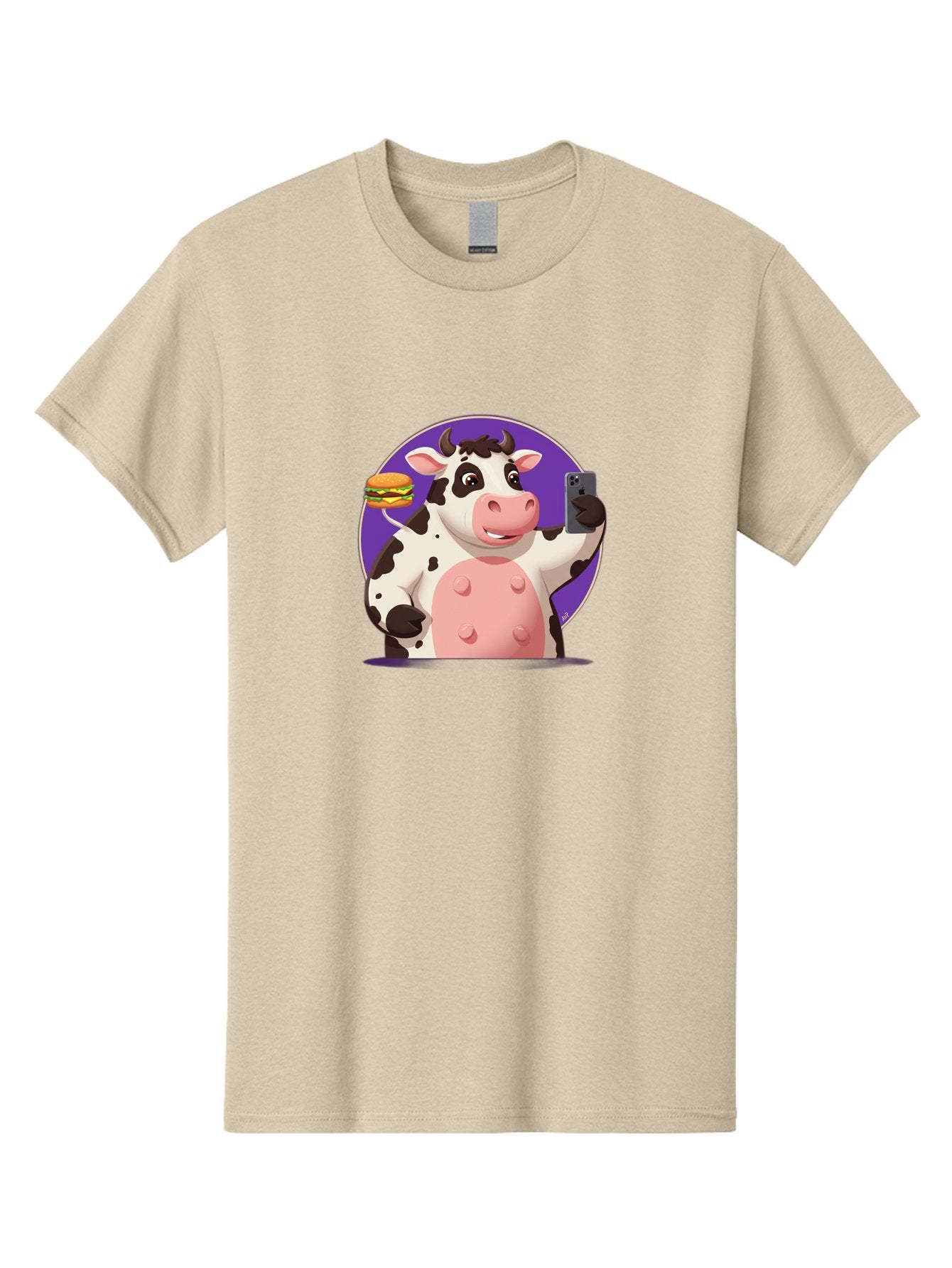 Cow-Selfie-3 Men'S Graphic Tee, 100% Cotton, Comfortable Casual Summer Wear, Machine Washable, Vintage Camera, Old Camera, Antique Camera, Black Camera, Classic Photography, Photography Equipment, Nostalgic Device, Film Camera, Camera Art Bah804 6