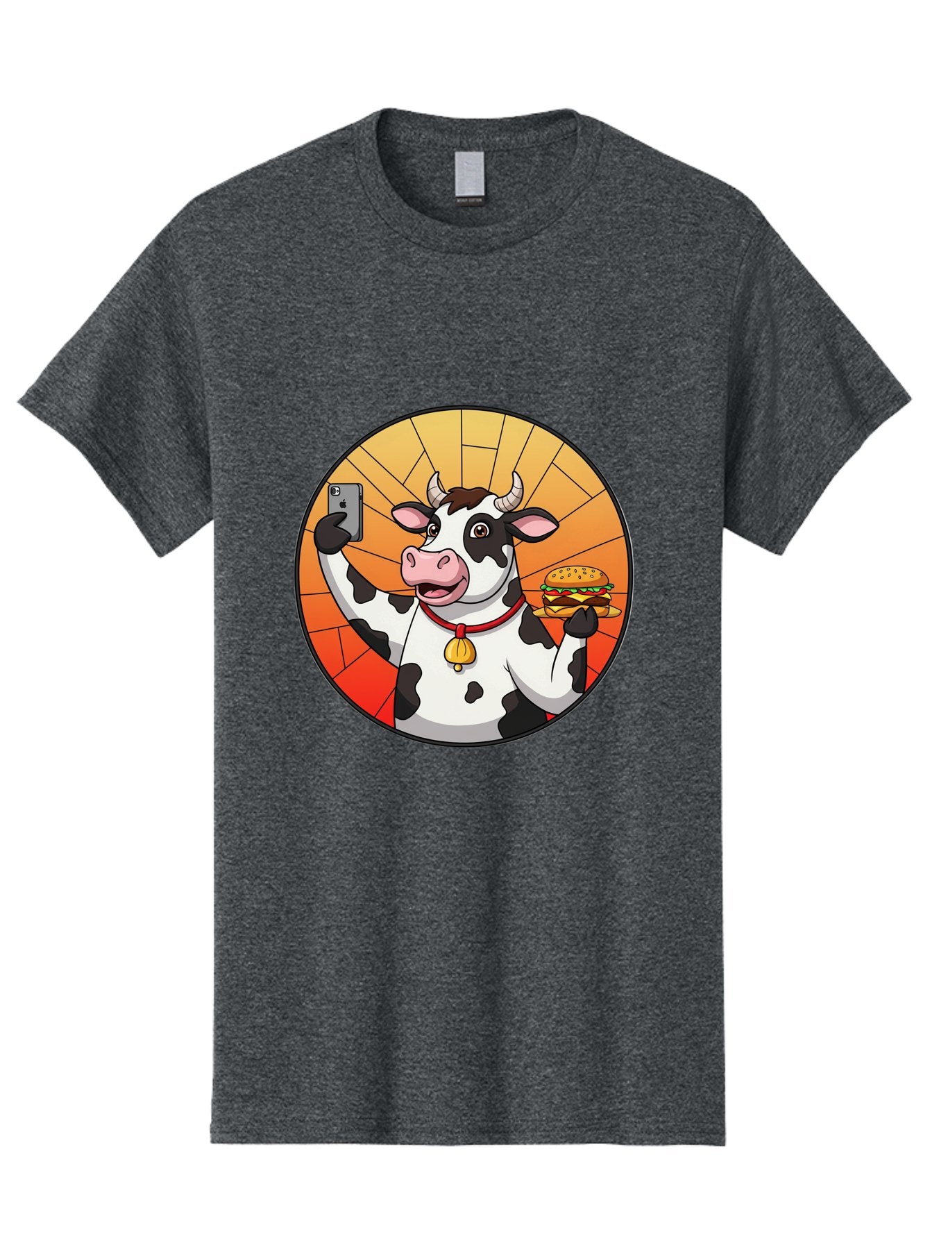 Cow-Selfie-Burger Men'S Graphic Tee, 100% Cotton, Comfortable Casual Summer Wear, Machine Washable, Vintage Camera, Old Camera, Antique Camera, Black Camera, Classic Photography, Photography Equipment, Nostalgic Device, Film Camera, Camera Art Bah808 13