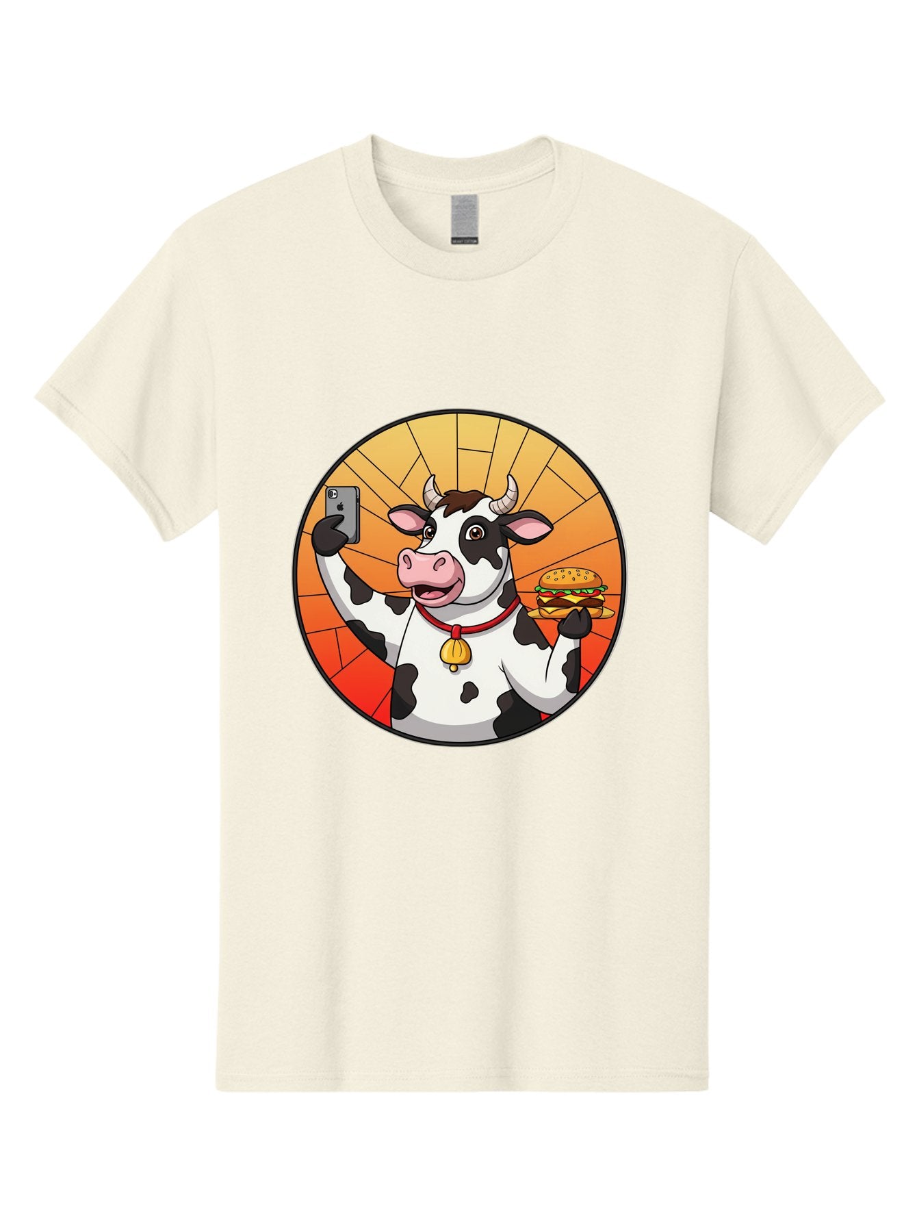 Cow-Selfie-Burger Men'S Graphic Tee, 100% Cotton, Comfortable Casual Summer Wear, Machine Washable, Vintage Camera, Old Camera, Antique Camera, Black Camera, Classic Photography, Photography Equipment, Nostalgic Device, Film Camera, Camera Art Bah808 6
