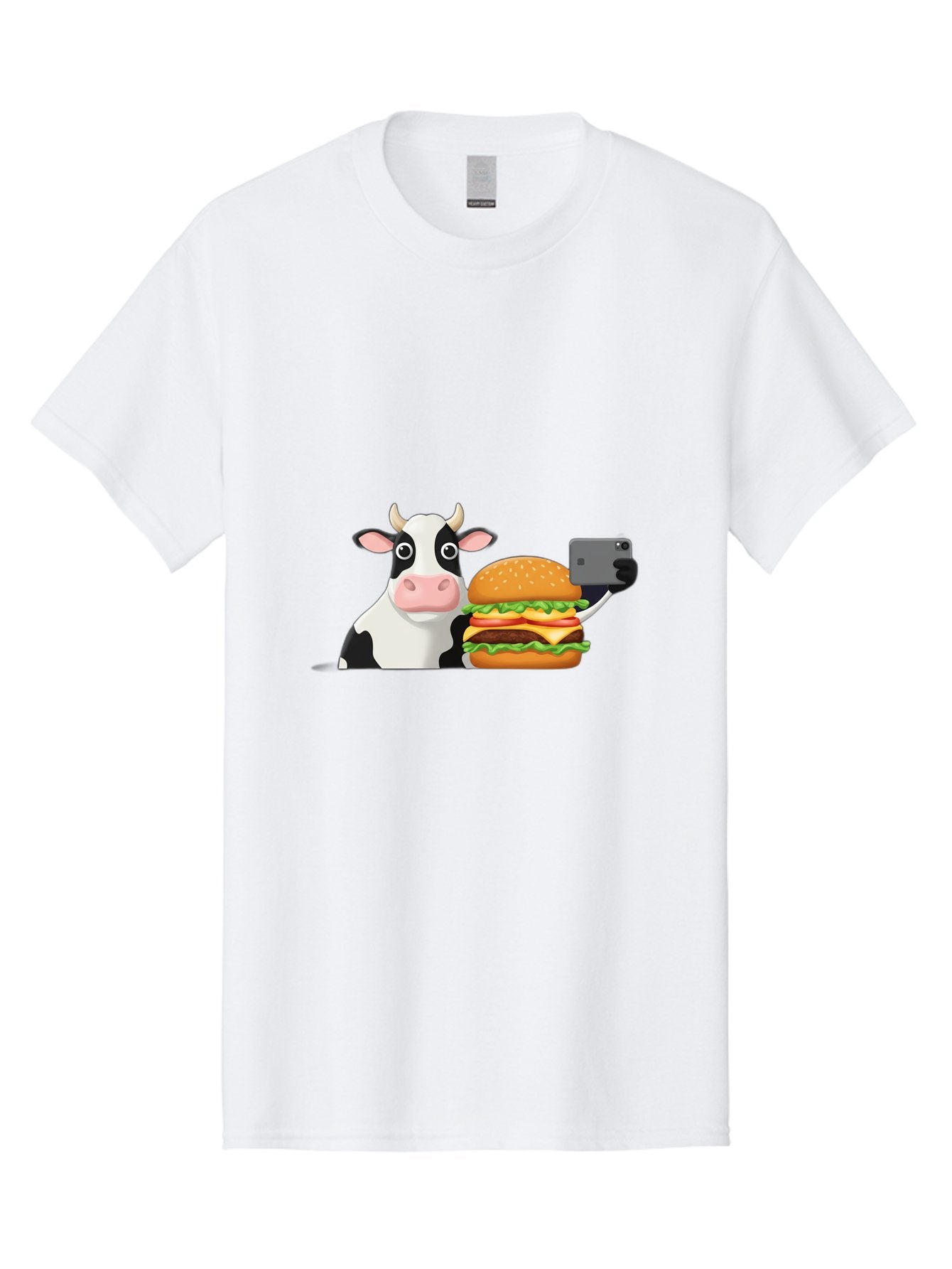 Cow-Selfie Men'S Graphic Tee, 100% Cotton, Comfortable Casual Summer Wear, Machine Washable, Vintage Camera, Old Camera, Antique Camera, Black Camera, Classic Photography, Photography Equipment, Nostalgic Device, Film Camera, Camera Art Bah809 9