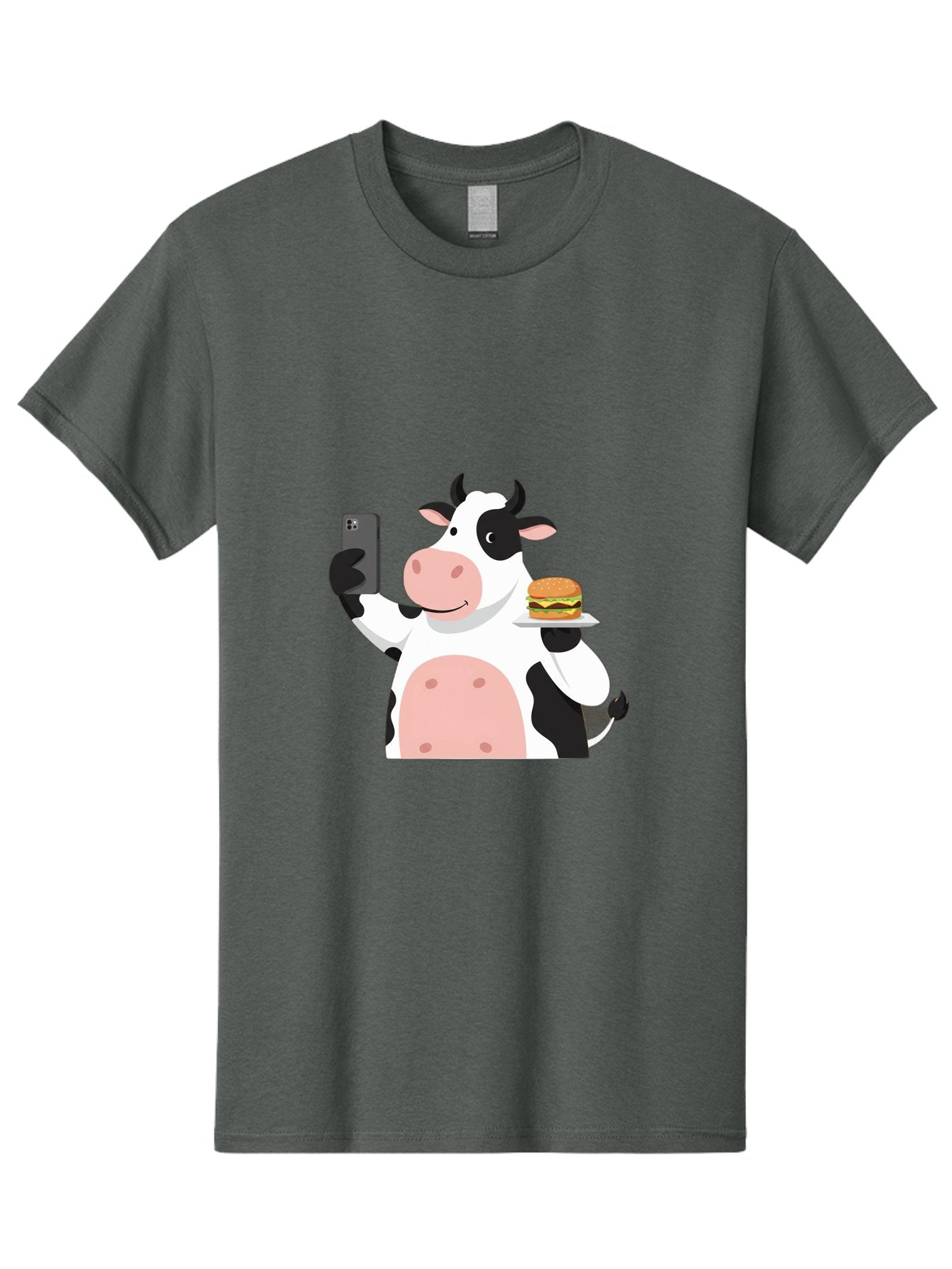 Cow-Serving-Burger Men'S Graphic Tee, 100% Cotton, Comfortable Casual Summer Wear, Machine Washable, Vintage Camera, Old Camera, Antique Camera, Black Camera, Classic Photography, Photography Equipment, Nostalgic Device, Film Camera, Bah810 9