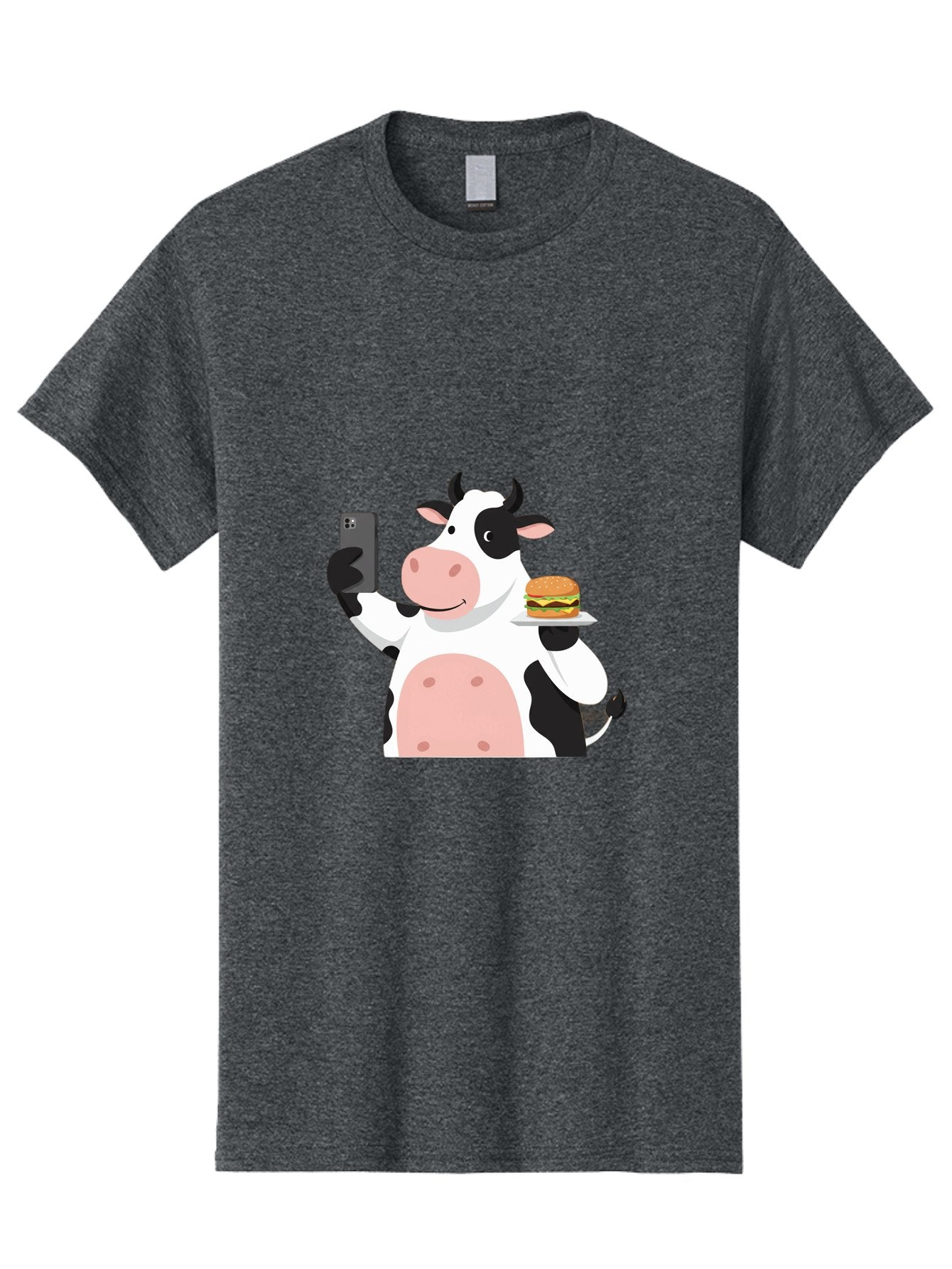 Cow-Serving-Burger Men'S Graphic Tee, 100% Cotton, Comfortable Casual Summer Wear, Machine Washable, Vintage Camera, Old Camera, Antique Camera, Black Camera, Classic Photography, Photography Equipment, Nostalgic Device, Film Camera, Bah810 7