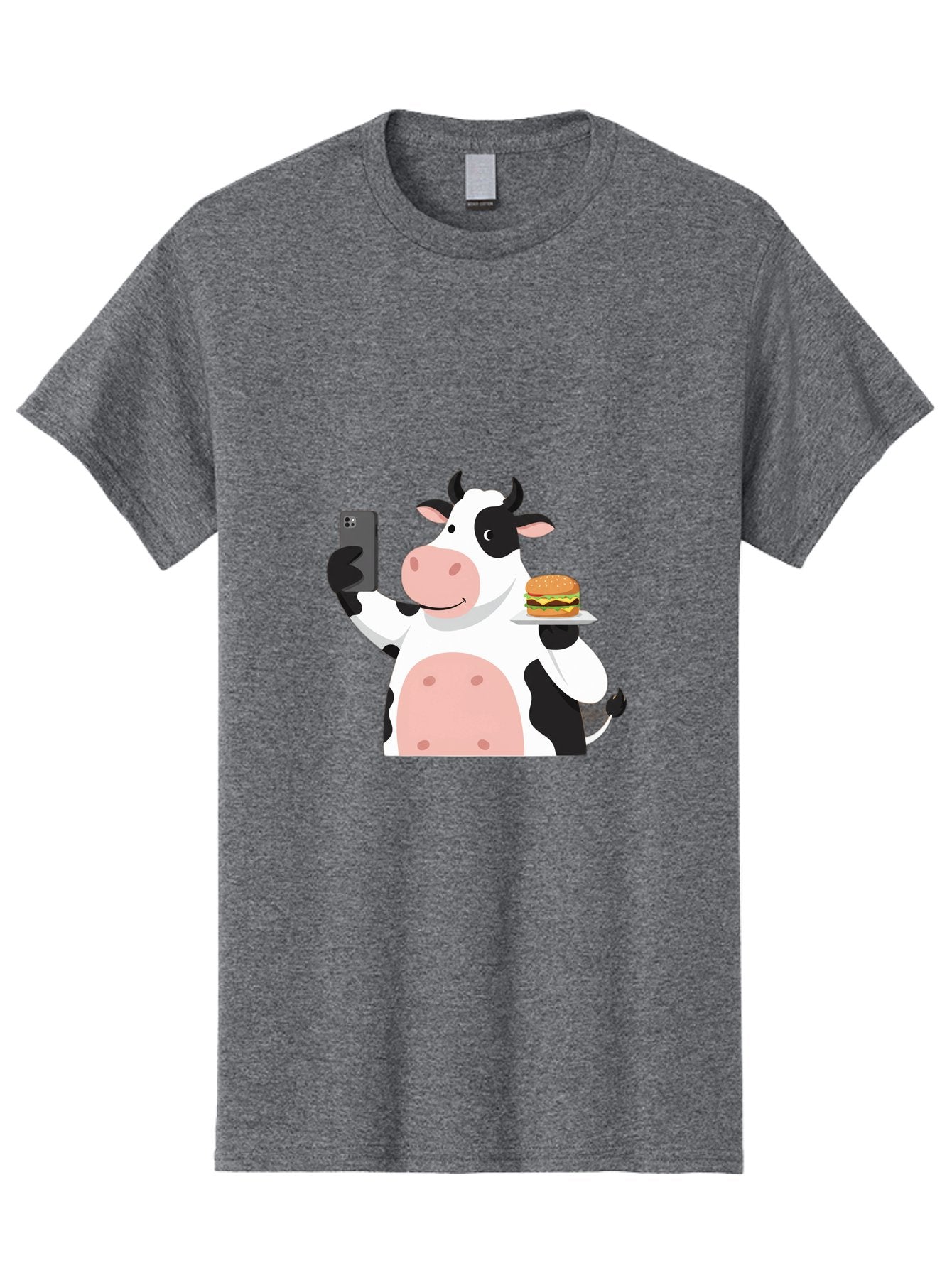 Cow-Serving-Burger Men'S Graphic Tee, 100% Cotton, Comfortable Casual Summer Wear, Machine Washable, Vintage Camera, Old Camera, Antique Camera, Black Camera, Classic Photography, Photography Equipment, Nostalgic Device, Film Camera, Bah810 4