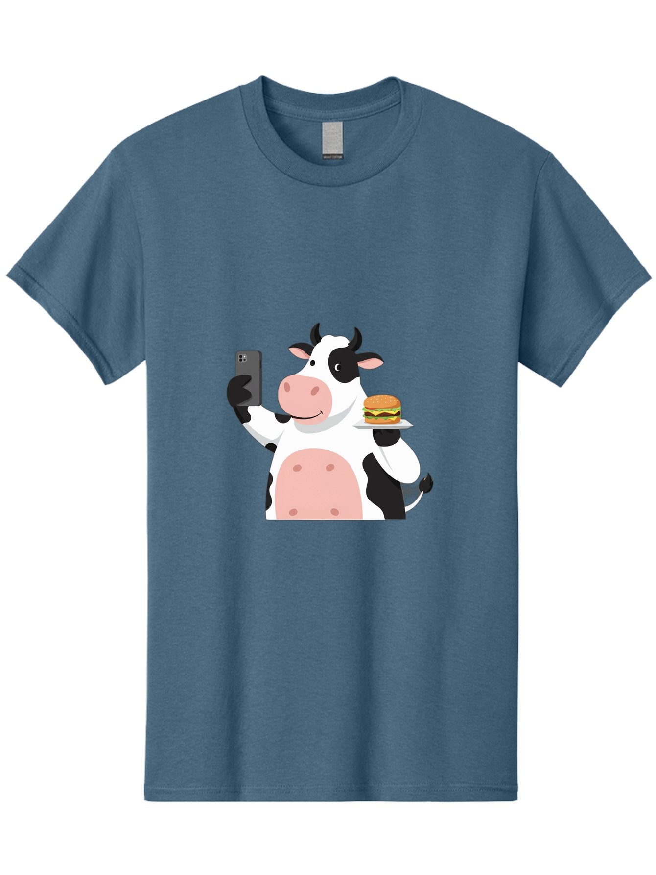 Cow-Serving-Burger Men'S Graphic Tee, 100% Cotton, Comfortable Casual Summer Wear, Machine Washable, Vintage Camera, Old Camera, Antique Camera, Black Camera, Classic Photography, Photography Equipment, Nostalgic Device, Film Camera, Bah810 8