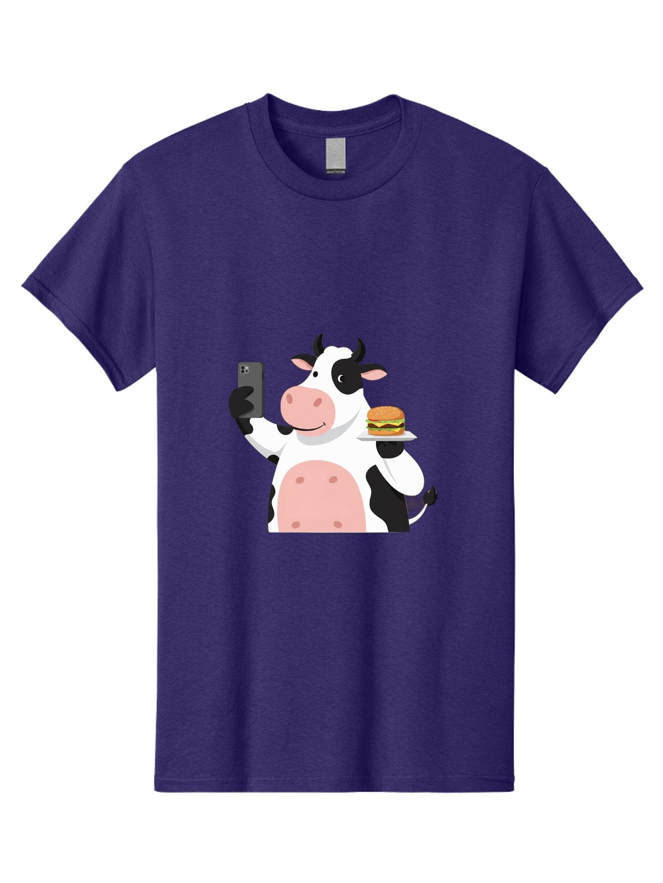 Cow-Serving-Burger Men'S Graphic Tee, 100% Cotton, Comfortable Casual Summer Wear, Machine Washable, Vintage Camera, Old Camera, Antique Camera, Black Camera, Classic Photography, Photography Equipment, Nostalgic Device, Film Camera, Bah810 12