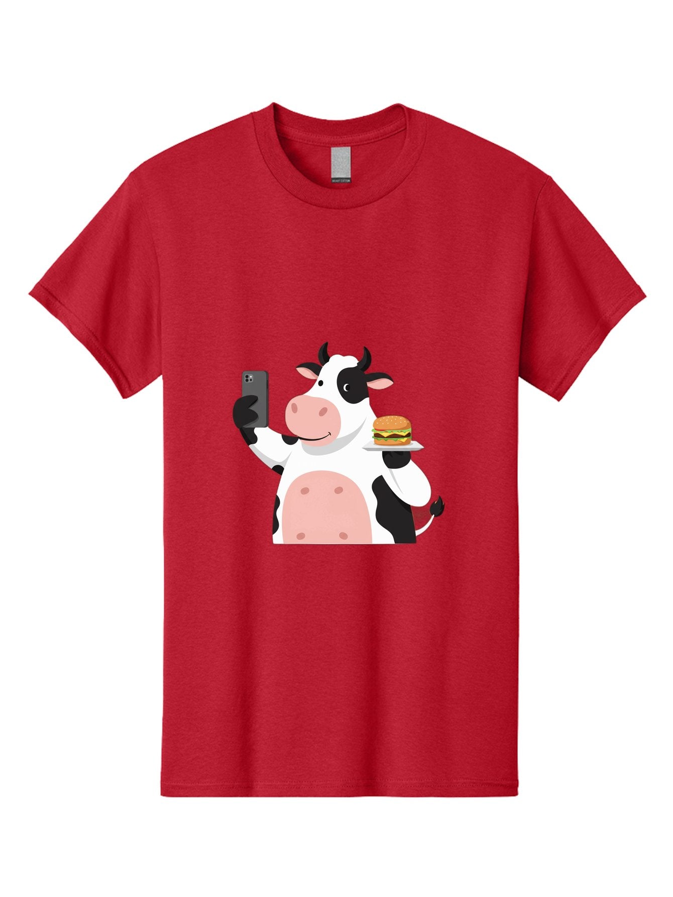 Cow-Serving-Burger Men'S Graphic Tee, 100% Cotton, Comfortable Casual Summer Wear, Machine Washable, Vintage Camera, Old Camera, Antique Camera, Black Camera, Classic Photography, Photography Equipment, Nostalgic Device, Film Camera, Bah810 13