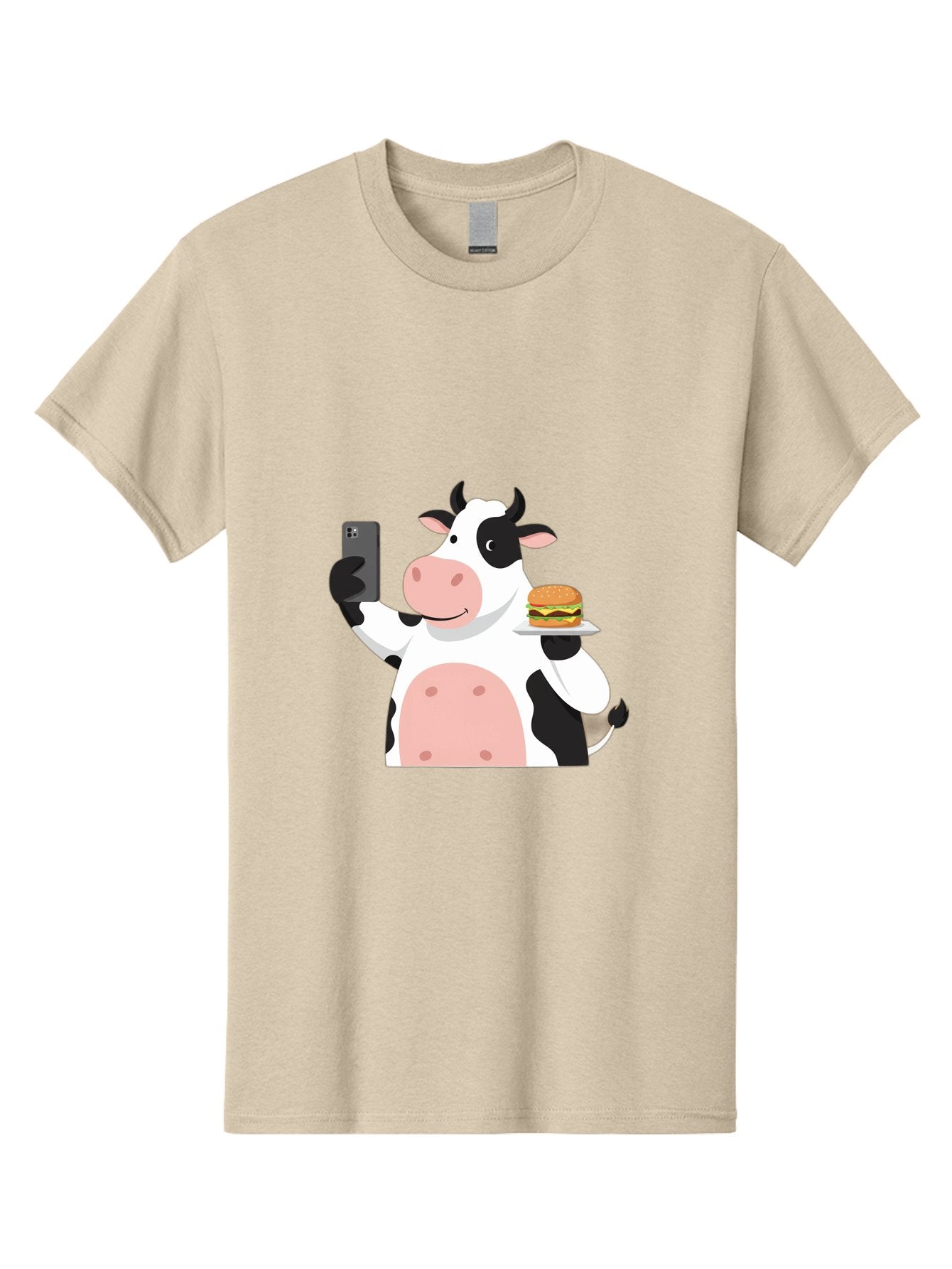 Cow-Serving-Burger Men'S Graphic Tee, 100% Cotton, Comfortable Casual Summer Wear, Machine Washable, Vintage Camera, Old Camera, Antique Camera, Black Camera, Classic Photography, Photography Equipment, Nostalgic Device, Film Camera, Bah810 3