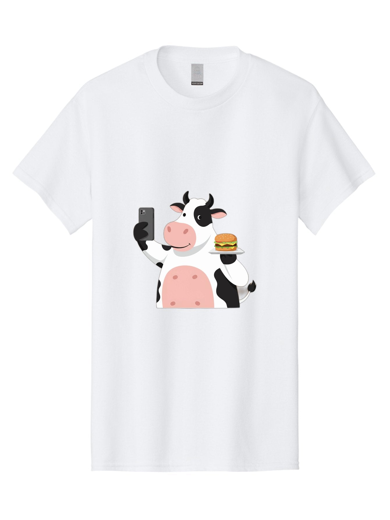 Cow-Serving-Burger Men'S Graphic Tee, 100% Cotton, Comfortable Casual Summer Wear, Machine Washable, Vintage Camera, Old Camera, Antique Camera, Black Camera, Classic Photography, Photography Equipment, Nostalgic Device, Film Camera, Bah810 11