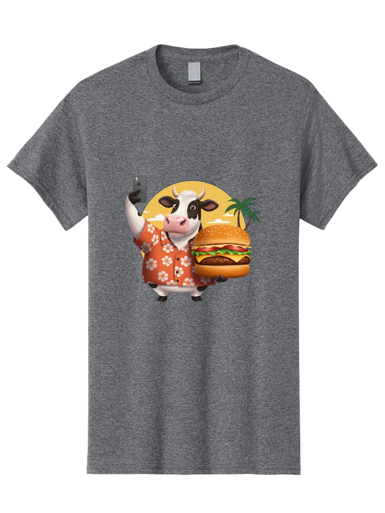 Cow-With-Burger-1 Men'S Graphic Tee, 100% Cotton, Comfortable Casual Summer Wear, Machine Washable, Vintage Camera, Old Camera, Antique Camera, Black Camera, Classic Photography, Photography Equipment, Nostalgic Device, Film Camera, Camera Art Bah817 13