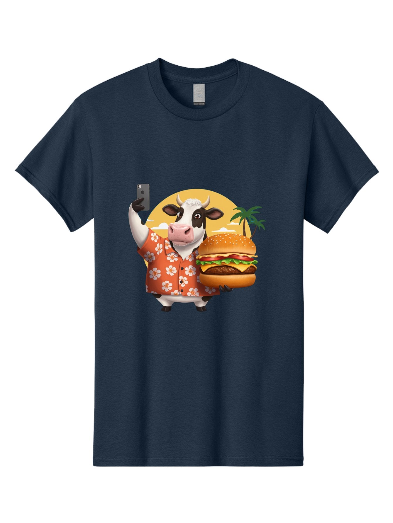 Cow-With-Burger-1 Men'S Graphic Tee, 100% Cotton, Comfortable Casual Summer Wear, Machine Washable, Vintage Camera, Old Camera, Antique Camera, Black Camera, Classic Photography, Photography Equipment, Nostalgic Device, Film Camera, Camera Art Bah817 6