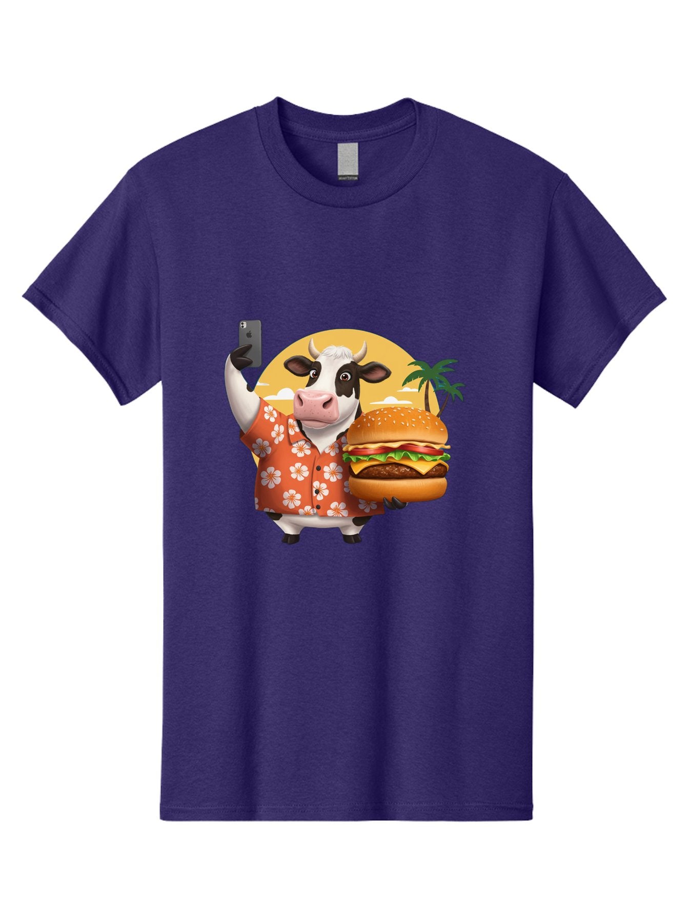 Cow-With-Burger-1 Men'S Graphic Tee, 100% Cotton, Comfortable Casual Summer Wear, Machine Washable, Vintage Camera, Old Camera, Antique Camera, Black Camera, Classic Photography, Photography Equipment, Nostalgic Device, Film Camera, Camera Art Bah817 12