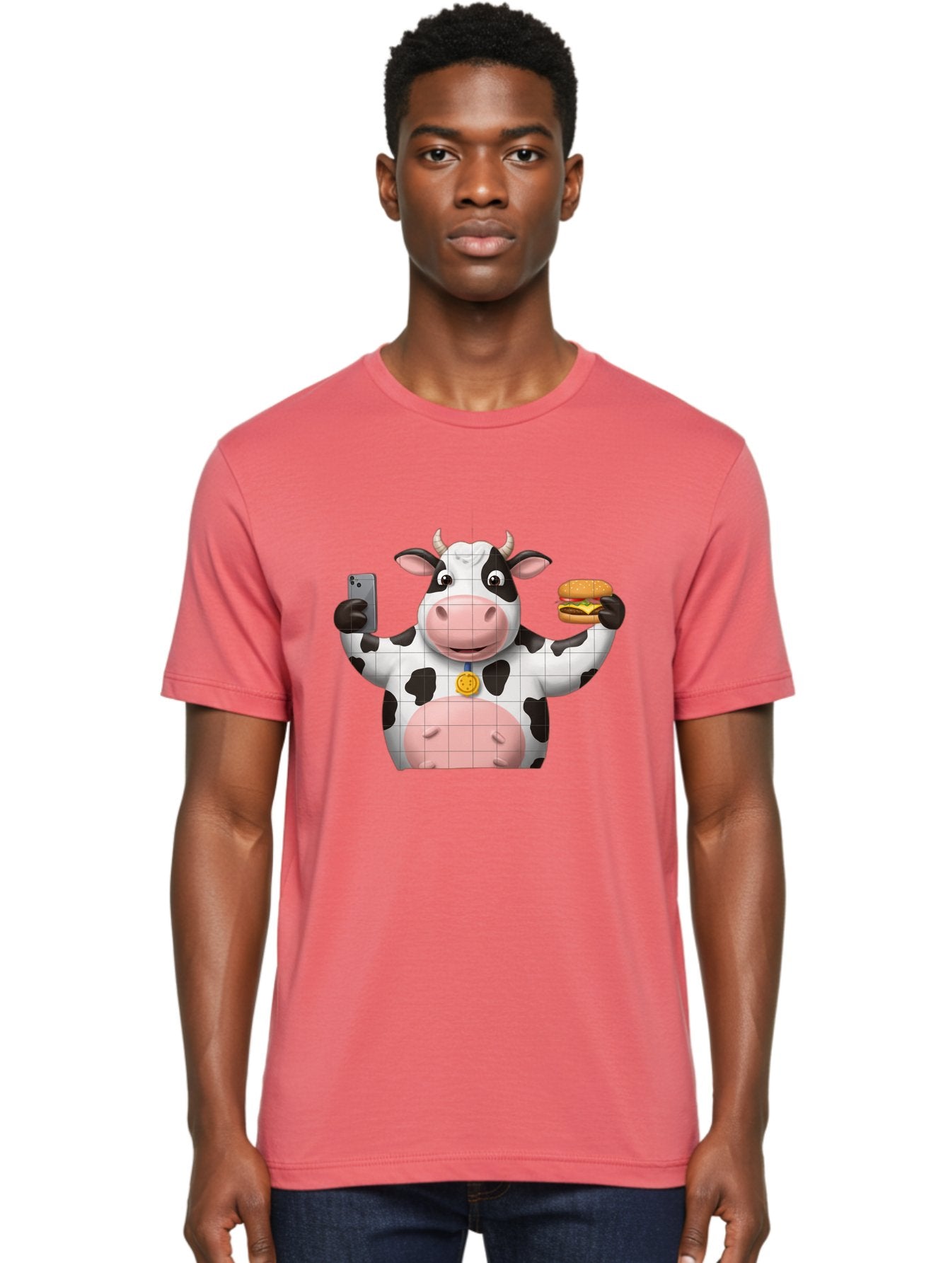 Cow-With-Burger-And-Phone Men'S Graphic Tee, 100% Cotton, Comfortable Casual Summer Wear, Machine Washable, Vintage Camera, Old Camera, Antique Camera, Black Camera, Classic Photography, Photography Equipment, Nostalgic Device, Film Camera, Bah818 26