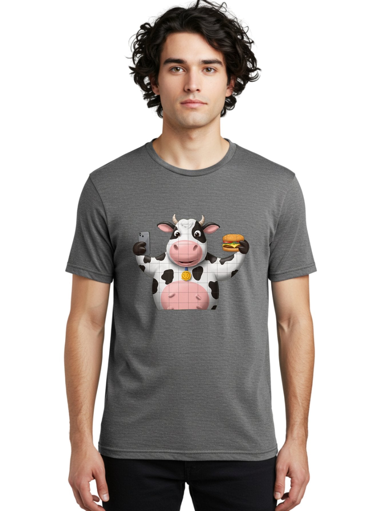 Cow-With-Burger-And-Phone Men'S Graphic Tee, 100% Cotton, Comfortable Casual Summer Wear, Machine Washable, Vintage Camera, Old Camera, Antique Camera, Black Camera, Classic Photography, Photography Equipment, Nostalgic Device, Film Camera, Bah818 29