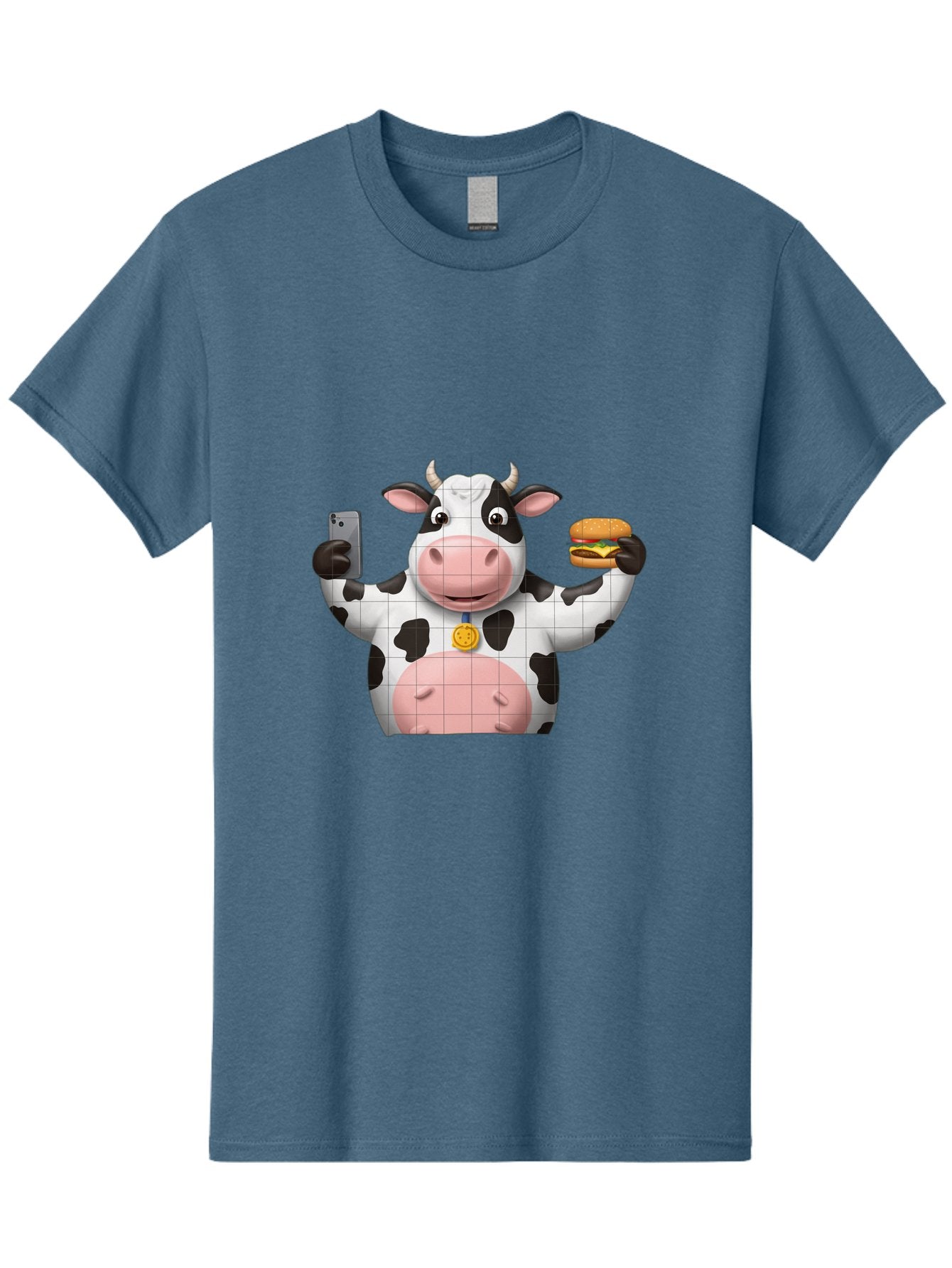 Cow-With-Burger-And-Phone Men'S Graphic Tee, 100% Cotton, Comfortable Casual Summer Wear, Machine Washable, Vintage Camera, Old Camera, Antique Camera, Black Camera, Classic Photography, Photography Equipment, Nostalgic Device, Film Camera, Bah818 8
