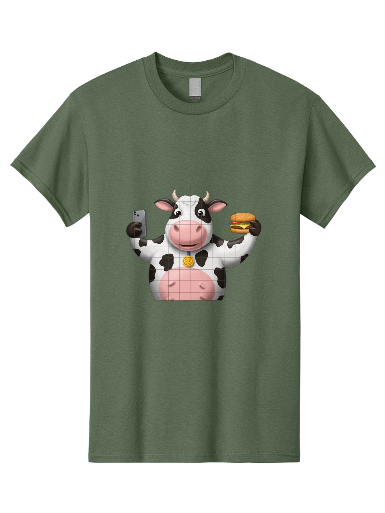 Cow-With-Burger-And-Phone Men'S Graphic Tee, 100% Cotton, Comfortable Casual Summer Wear, Machine Washable, Vintage Camera, Old Camera, Antique Camera, Black Camera, Classic Photography, Photography Equipment, Nostalgic Device, Film Camera, Bah818 5