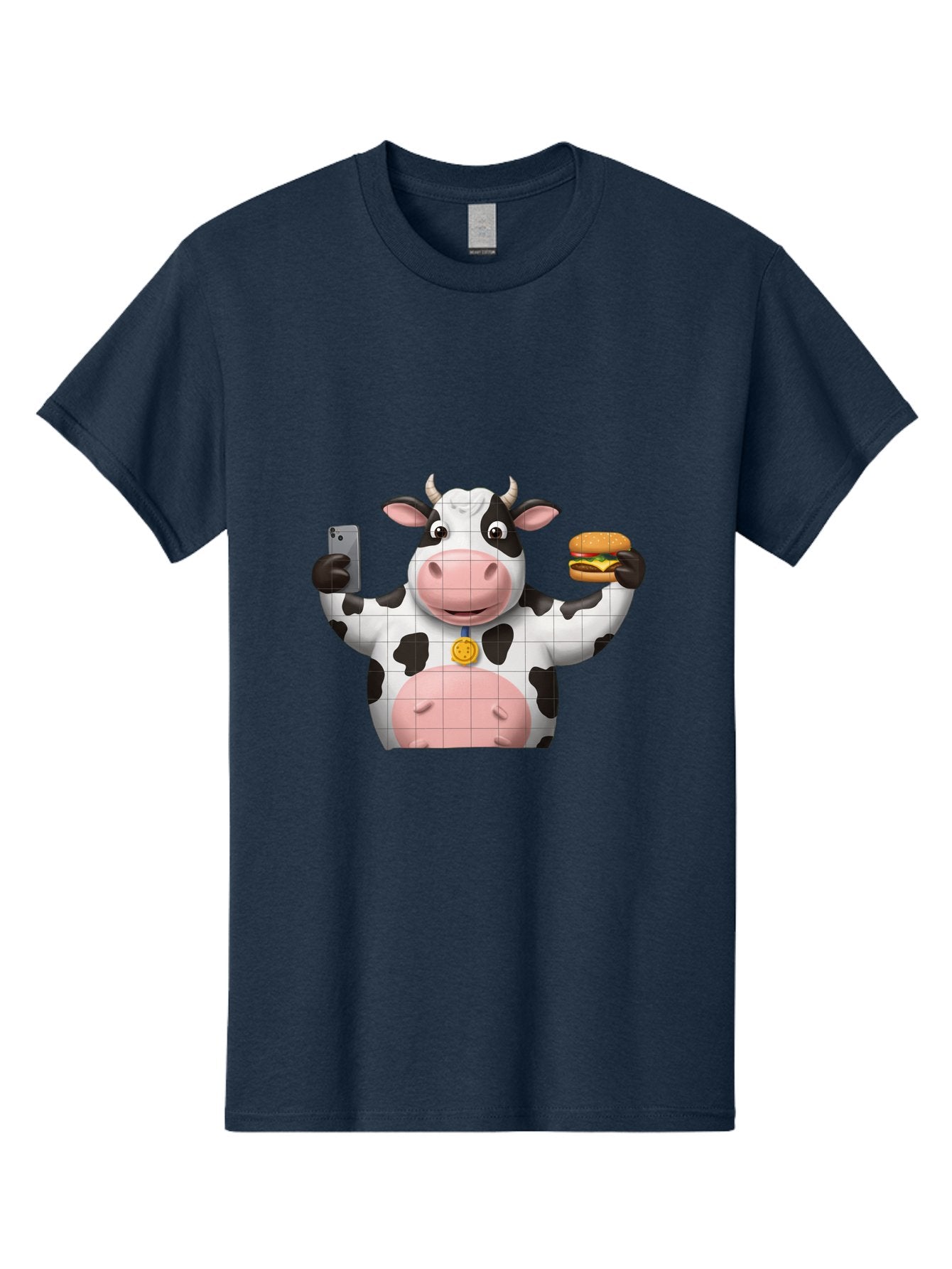 Cow-With-Burger-And-Phone Men'S Graphic Tee, 100% Cotton, Comfortable Casual Summer Wear, Machine Washable, Vintage Camera, Old Camera, Antique Camera, Black Camera, Classic Photography, Photography Equipment, Nostalgic Device, Film Camera, Bah818 13