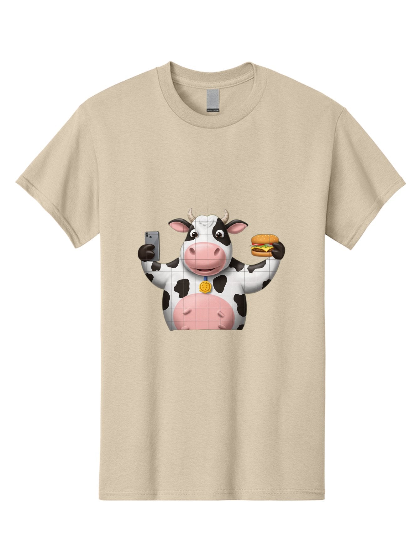 Cow-With-Burger-And-Phone Men'S Graphic Tee, 100% Cotton, Comfortable Casual Summer Wear, Machine Washable, Vintage Camera, Old Camera, Antique Camera, Black Camera, Classic Photography, Photography Equipment, Nostalgic Device, Film Camera, Bah818 3