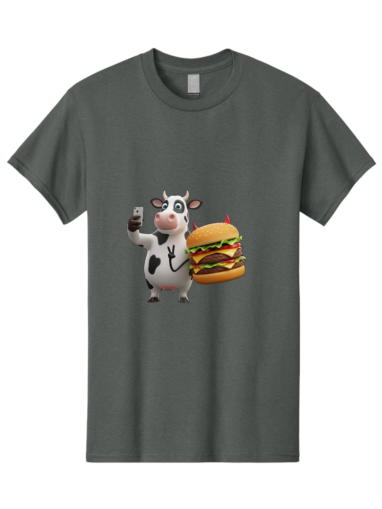 Cow-With-Burger Men'S Graphic Tee, 100% Cotton, Comfortable Casual Summer Wear, Machine Washable, Vintage Camera, Old Camera, Antique Camera, Black Camera, Classic Photography, Photography Equipment, Nostalgic Device, Film Camera, Camera Art Bah819