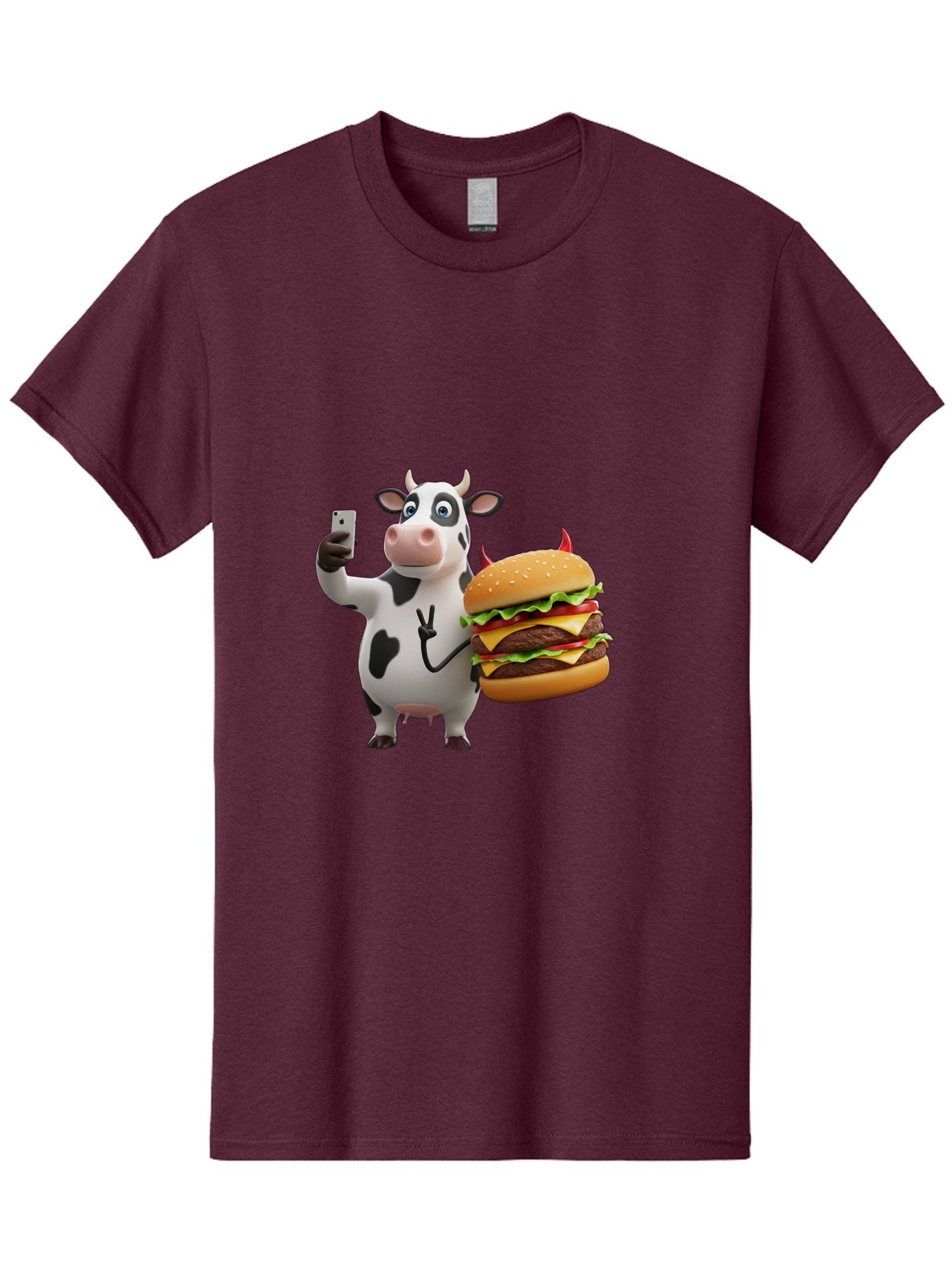 Cow-With-Burger Men'S Graphic Tee, 100% Cotton, Comfortable Casual Summer Wear, Machine Washable, Vintage Camera, Old Camera, Antique Camera, Black Camera, Classic Photography, Photography Equipment, Nostalgic Device, Film Camera, Camera Art Bah819