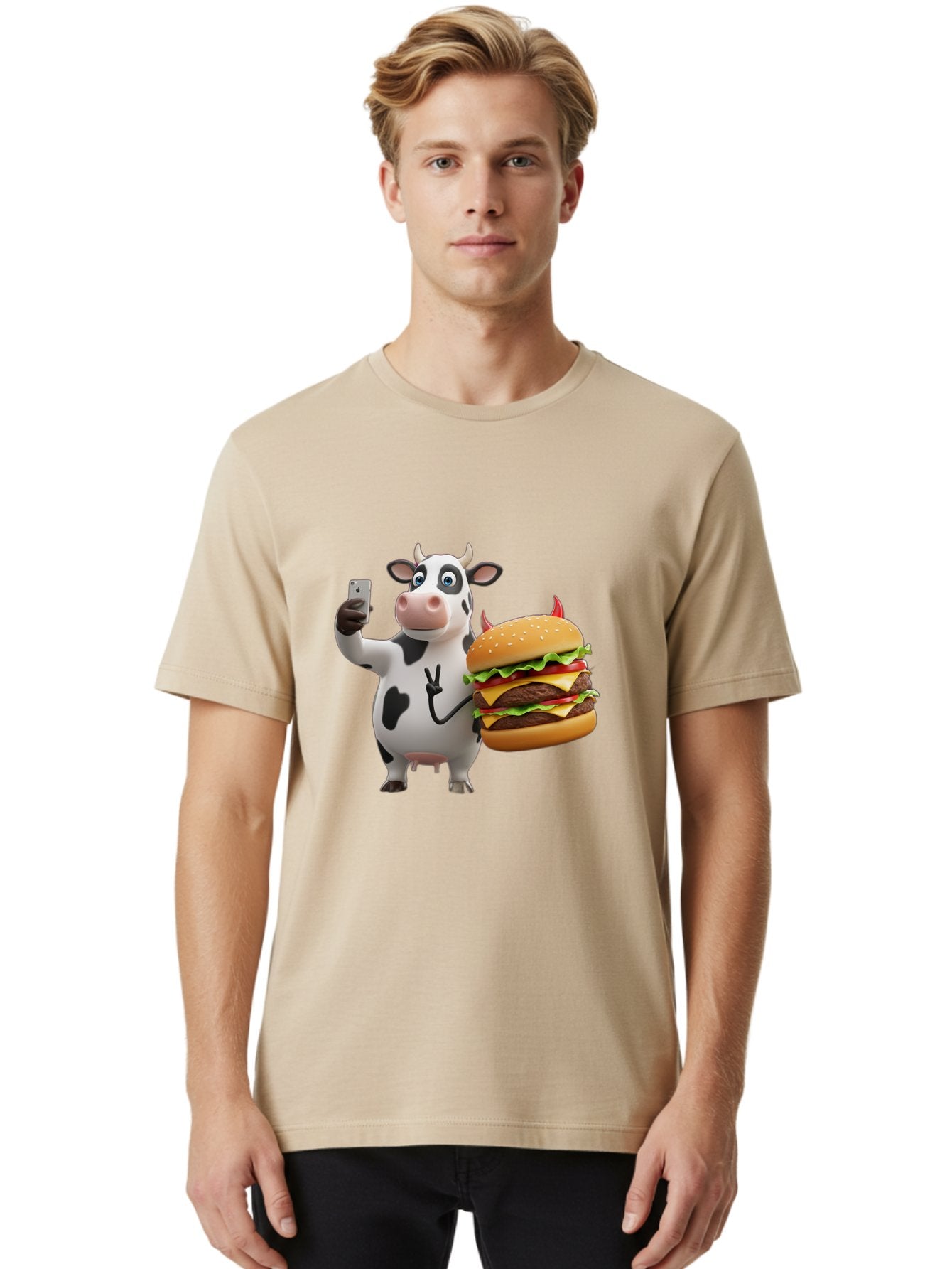 Cow-With-Burger Men'S Graphic Tee, 100% Cotton, Comfortable Casual Summer Wear, Machine Washable, Vintage Camera, Old Camera, Antique Camera, Black Camera, Classic Photography, Photography Equipment, Nostalgic Device, Film Camera, Camera Art Bah819 23