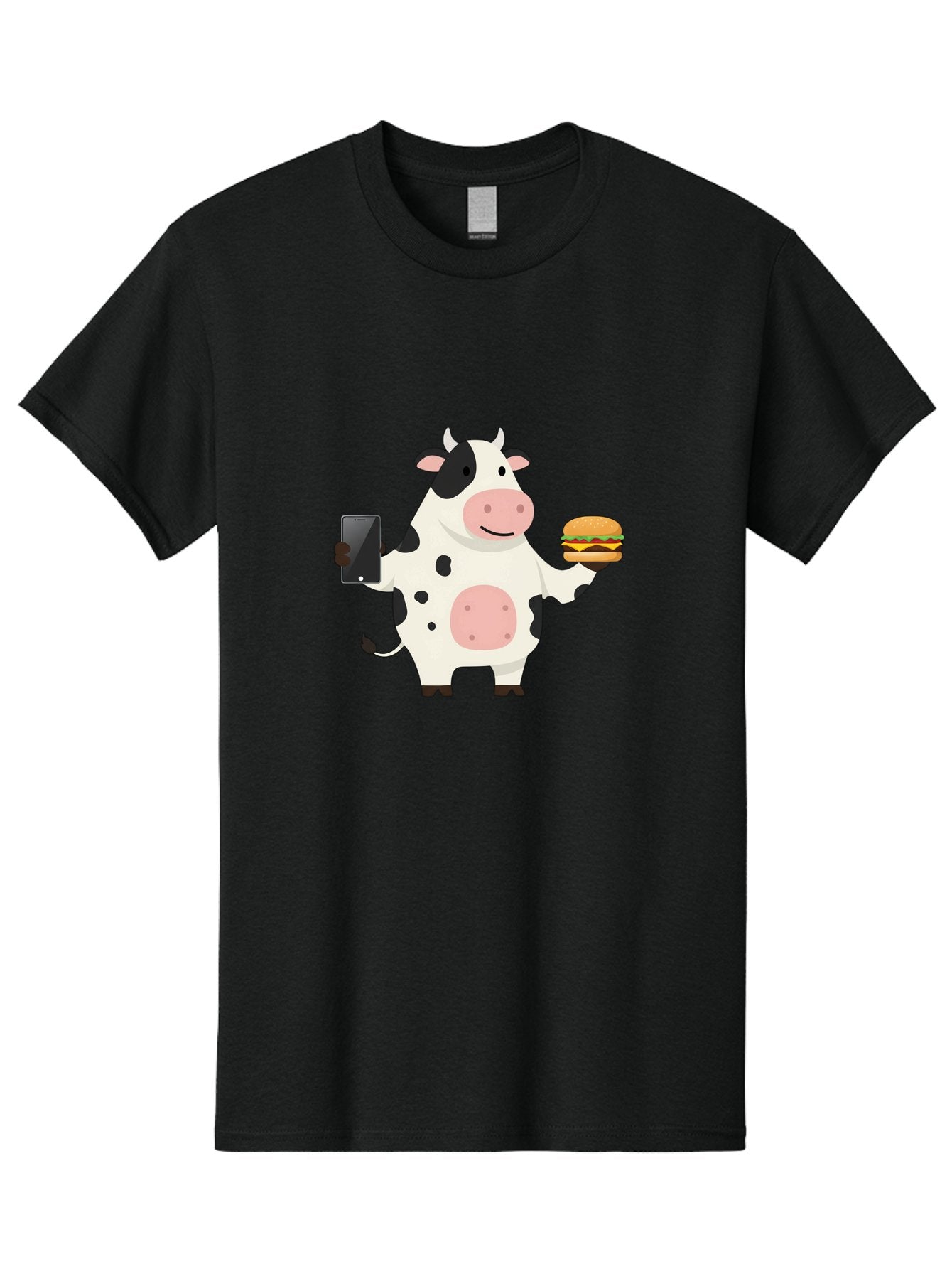Cow-With-Hamburger Men'S Graphic Tee, 100% Cotton, Comfortable Casual Summer Wear, Machine Washable, Vintage Camera, Old Camera, Antique Camera, Black Camera, Classic Photography, Photography Equipment, Nostalgic Device, Film Camera, Bah821 8