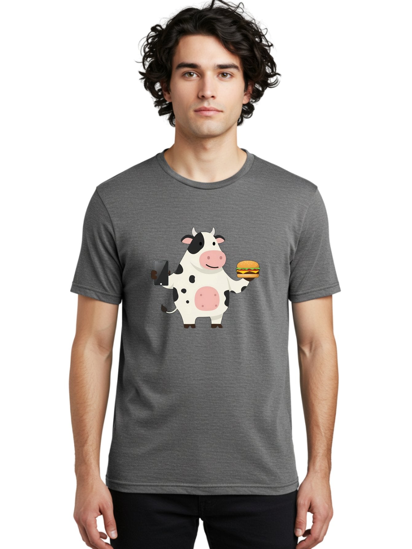 Cow-With-Hamburger Men'S Graphic Tee, 100% Cotton, Comfortable Casual Summer Wear, Machine Washable, Vintage Camera, Old Camera, Antique Camera, Black Camera, Classic Photography, Photography Equipment, Nostalgic Device, Film Camera, Bah821 23
