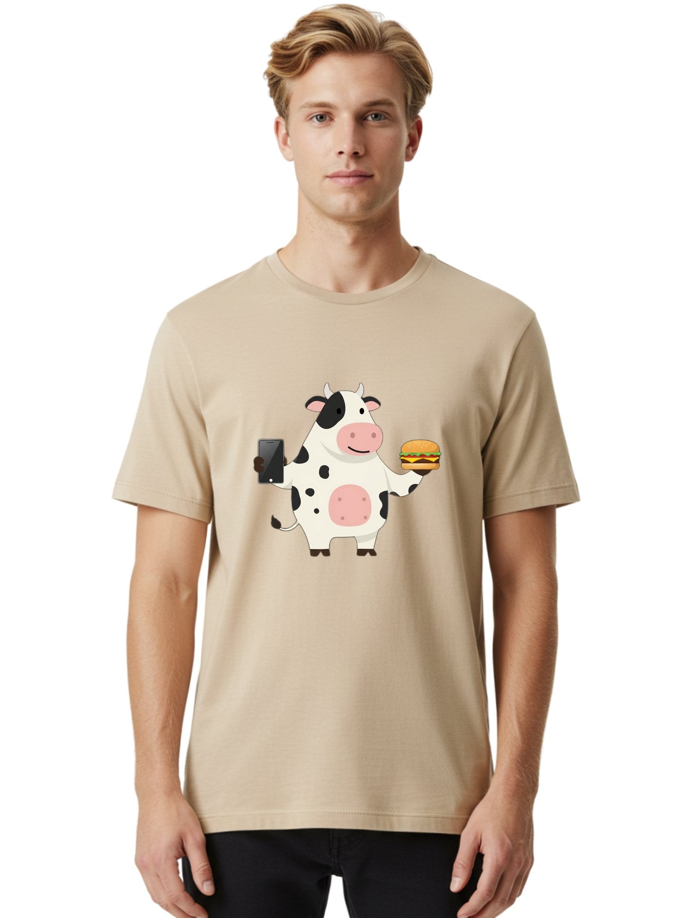 Cow-With-Hamburger Men'S Graphic Tee, 100% Cotton, Comfortable Casual Summer Wear, Machine Washable, Vintage Camera, Old Camera, Antique Camera, Black Camera, Classic Photography, Photography Equipment, Nostalgic Device, Film Camera, Bah821 29