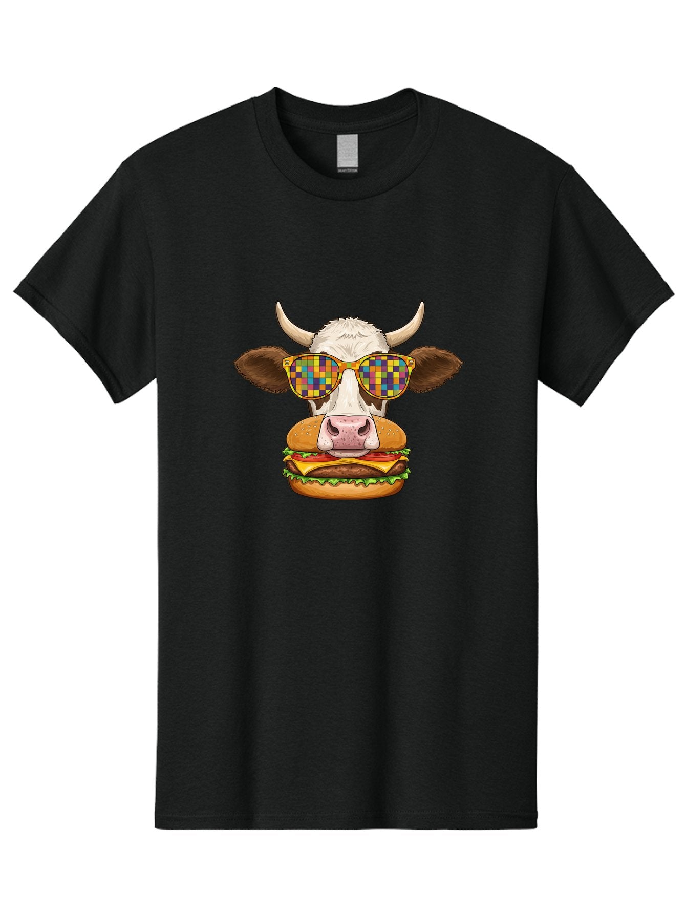 Cowburger-1 Men'S Graphic Tee, 100% Cotton, Comfortable Casual Summer Wear, Machine Washable, Vintage Camera, Old Camera, Antique Camera, Black Camera, Classic Photography, Photography Equipment, Nostalgic Device, Film Camera, Camera Art Bah824
