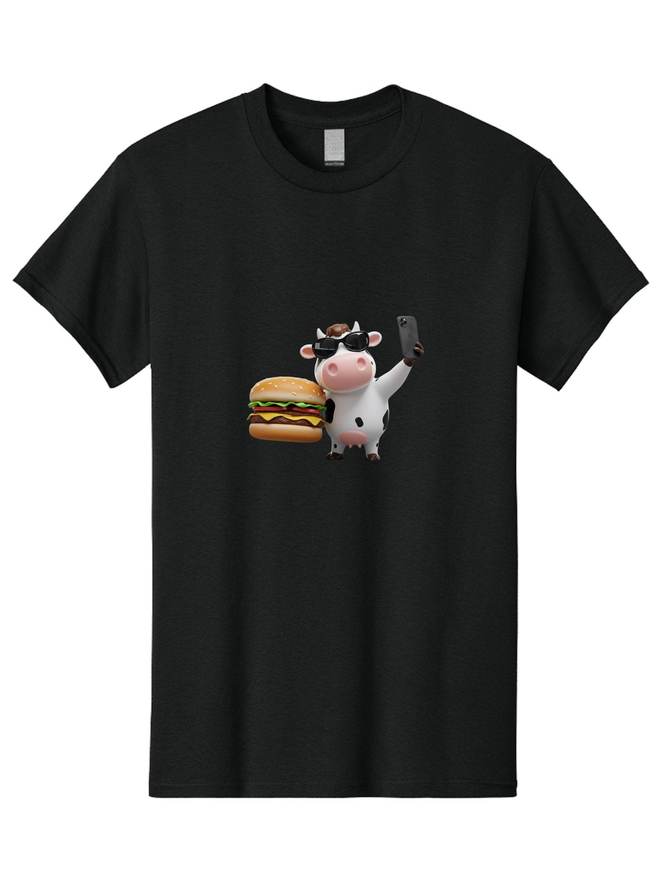 Cowburger Men'S Graphic Tee, 100% Cotton, Comfortable Casual Summer Wear, Machine Washable, Vintage Camera, Old Camera, Antique Camera, Black Camera, Classic Photography, Photography Equipment, Nostalgic Device, Film Camera, Camera Art Bah825
