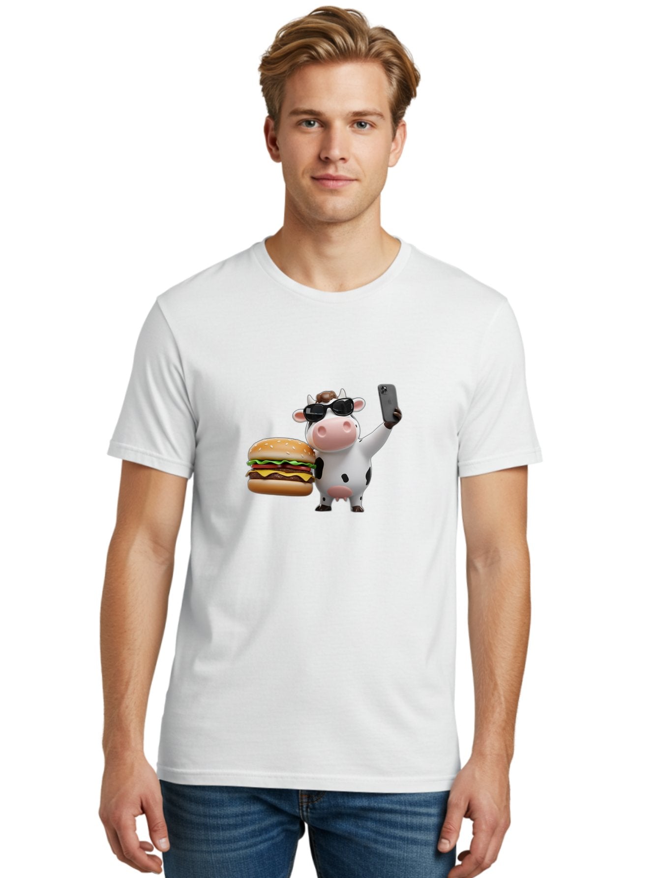 Cowburger Men'S Graphic Tee, 100% Cotton, Comfortable Casual Summer Wear, Machine Washable, Vintage Camera, Old Camera, Antique Camera, Black Camera, Classic Photography, Photography Equipment, Nostalgic Device, Film Camera, Camera Art Bah825 25