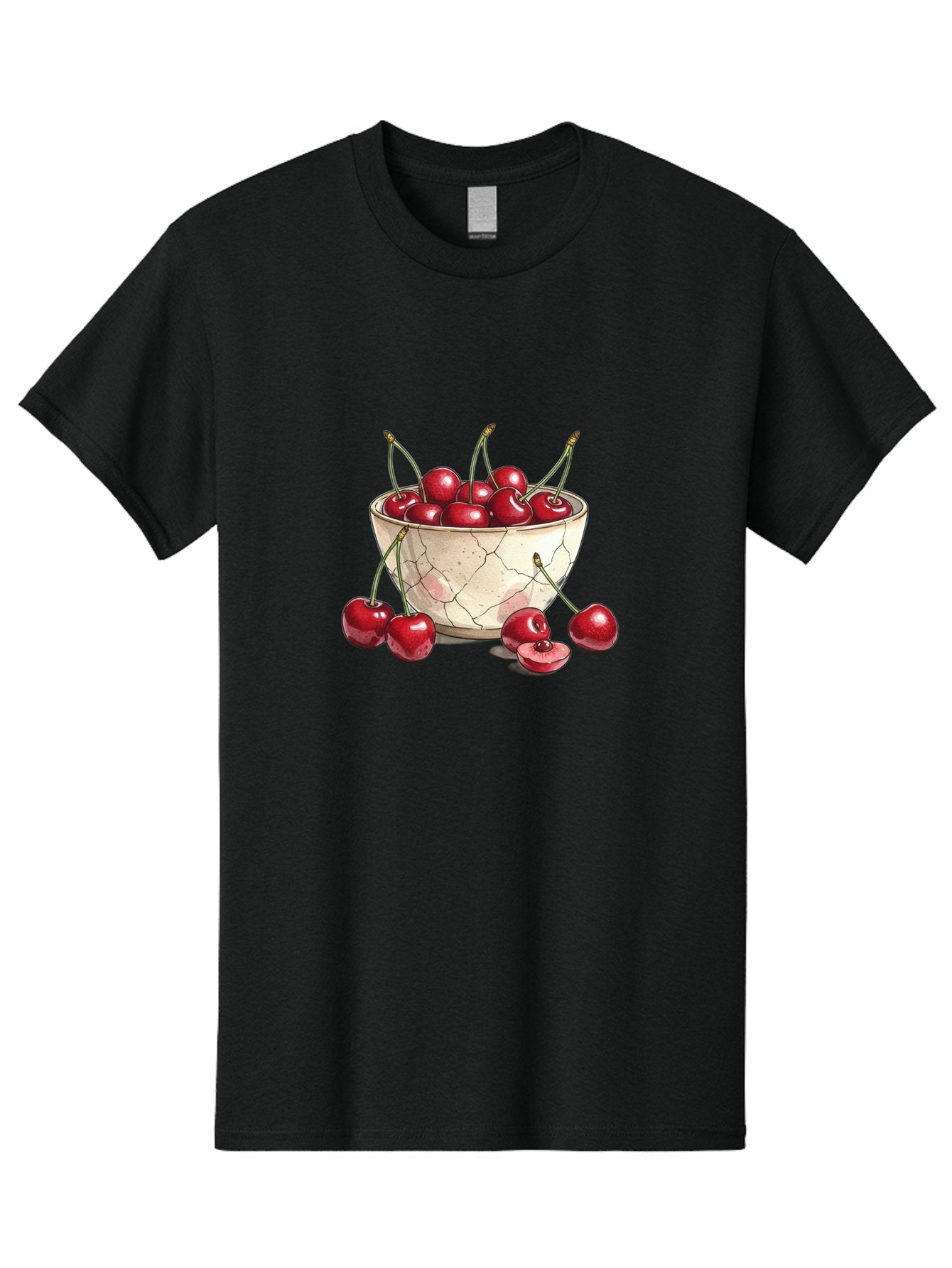 Cracked-Bowl-Cherries-1 Men'S Graphic Tee, 100% Cotton, Comfortable Casual Summer Wear, Machine Washable, Vintage Camera, Old Camera, Antique Camera, Black Camera, Classic Photography, Photography Equipment, Nostalgic Device, Film Camera, Bah826 10