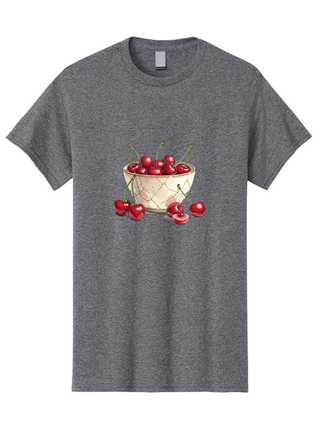 Cracked-Bowl-Cherries-1 Men'S Graphic Tee, 100% Cotton, Comfortable Casual Summer Wear, Machine Washable, Vintage Camera, Old Camera, Antique Camera, Black Camera, Classic Photography, Photography Equipment, Nostalgic Device, Film Camera, Bah826 6