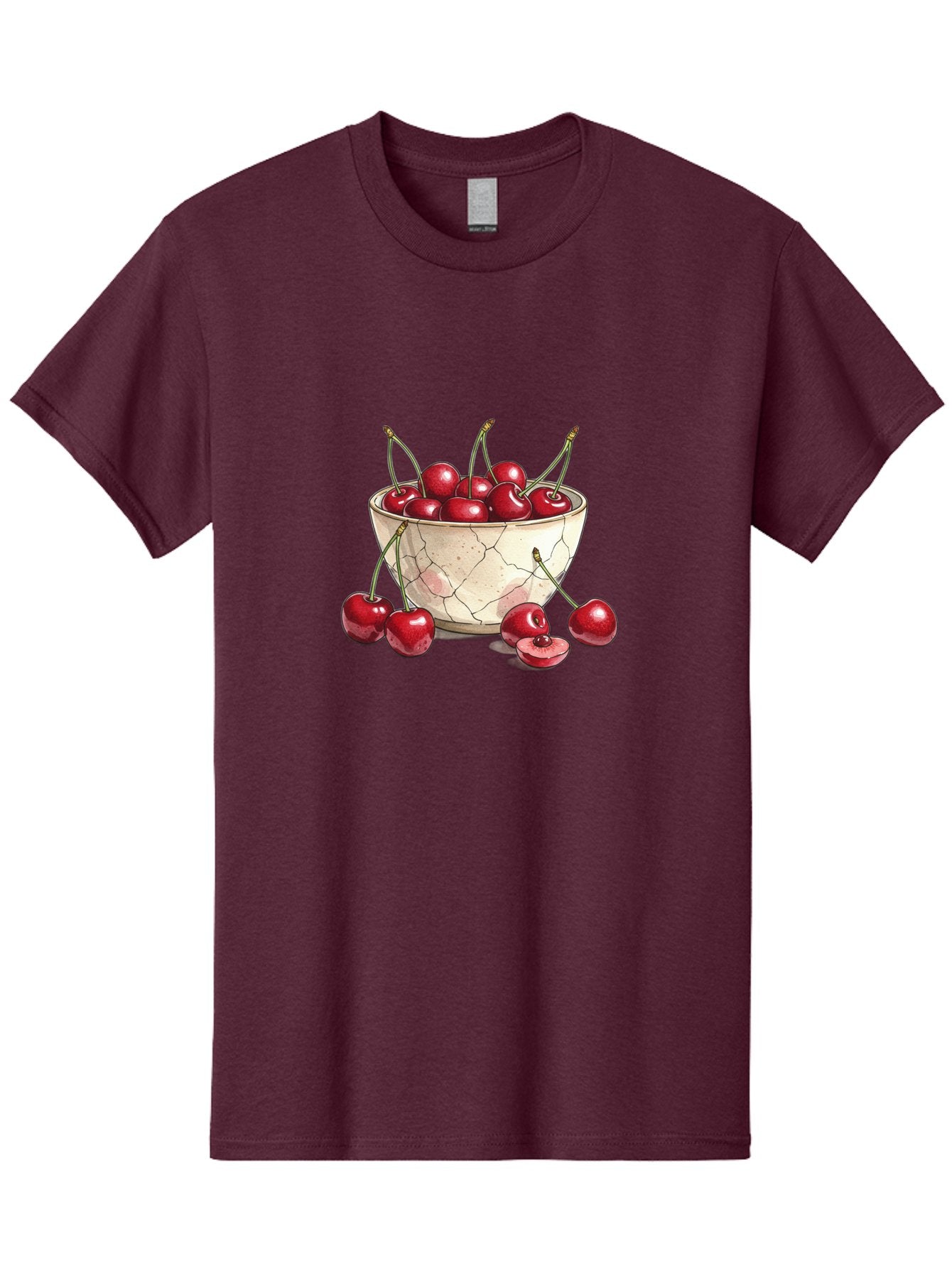 Cracked-Bowl-Cherries-1 Men'S Graphic Tee, 100% Cotton, Comfortable Casual Summer Wear, Machine Washable, Vintage Camera, Old Camera, Antique Camera, Black Camera, Classic Photography, Photography Equipment, Nostalgic Device, Film Camera, Bah826 7