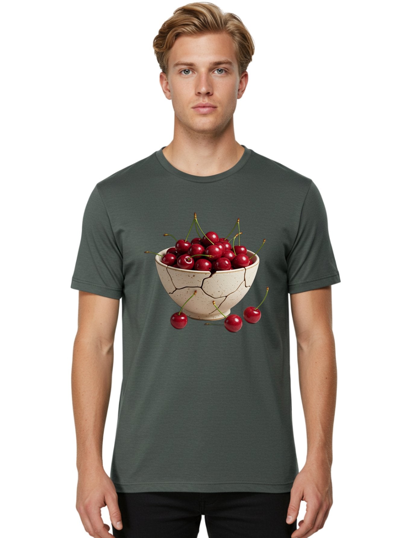 Cracked-Bowl-Of-Cherries Men'S Graphic Tee, 100% Cotton, Comfortable Casual Summer Wear, Machine Washable, Vintage Camera, Old Camera, Antique Camera, Black Camera, Classic Photography, Photography Equipment, Nostalgic Device, Film Camera, Bah828 19
