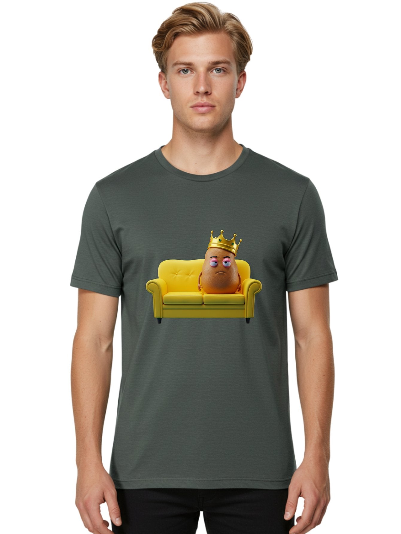 Crown-Potato Men'S Graphic Tee, 100% Cotton, Comfortable Casual Summer Wear, Machine Washable, Vintage Camera, Old Camera, Antique Camera, Black Camera, Classic Photography, Photography Equipment, Nostalgic Device, Film Camera, Camera Art Bah829 24