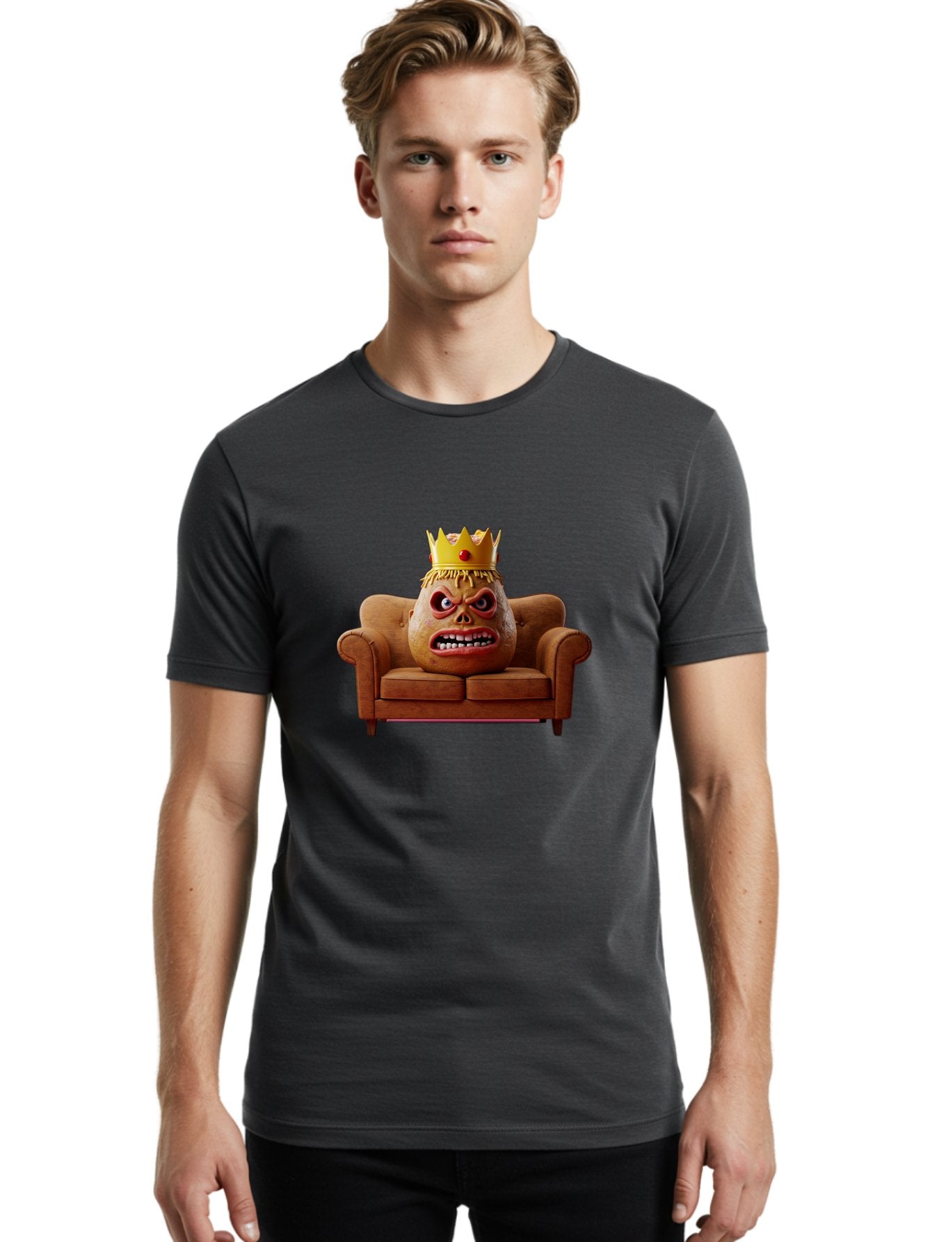 Crown-Prince-Potato-Head Men'S Graphic Tee, 100% Cotton, Comfortable Casual Summer Wear, Machine Washable, Vintage Camera, Old Camera, Antique Camera, Black Camera, Classic Photography, Photography Equipment, Nostalgic Device, Film Camera, Bah830 30