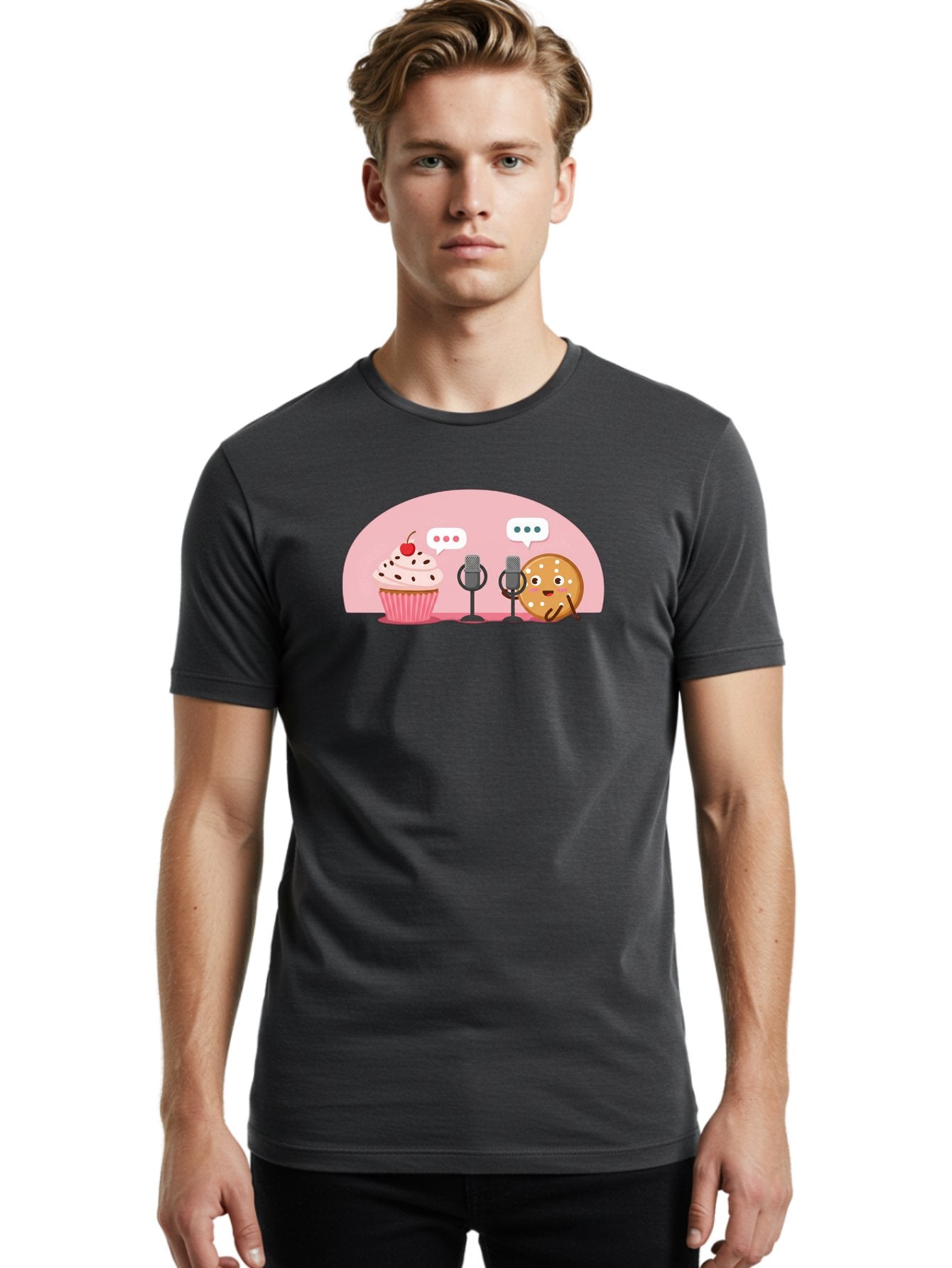 Cupcake-And-Cookie Men'S Graphic Tee, 100% Cotton, Comfortable Casual Summer Wear, Machine Washable, Vintage Camera, Old Camera, Antique Camera, Black Camera, Classic Photography, Photography Equipment, Nostalgic Device, Film Camera, Bah844 20