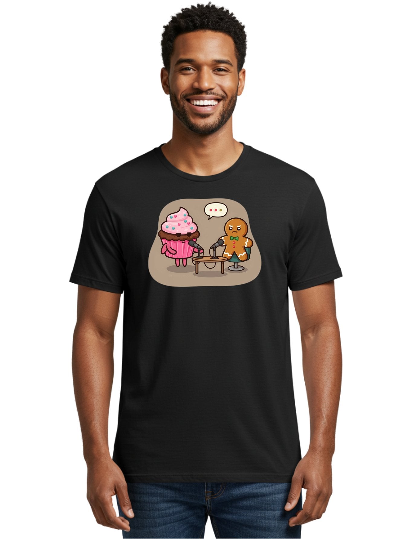 Cupcake-And-Gingerbread-Man Men'S Graphic Tee, 100% Cotton, Comfortable Casual Summer Wear, Machine Washable, Vintage Camera, Old Camera, Antique Camera, Black Camera, Classic Photography, Photography Equipment, Nostalgic Device, Film Camera, Bah845 27