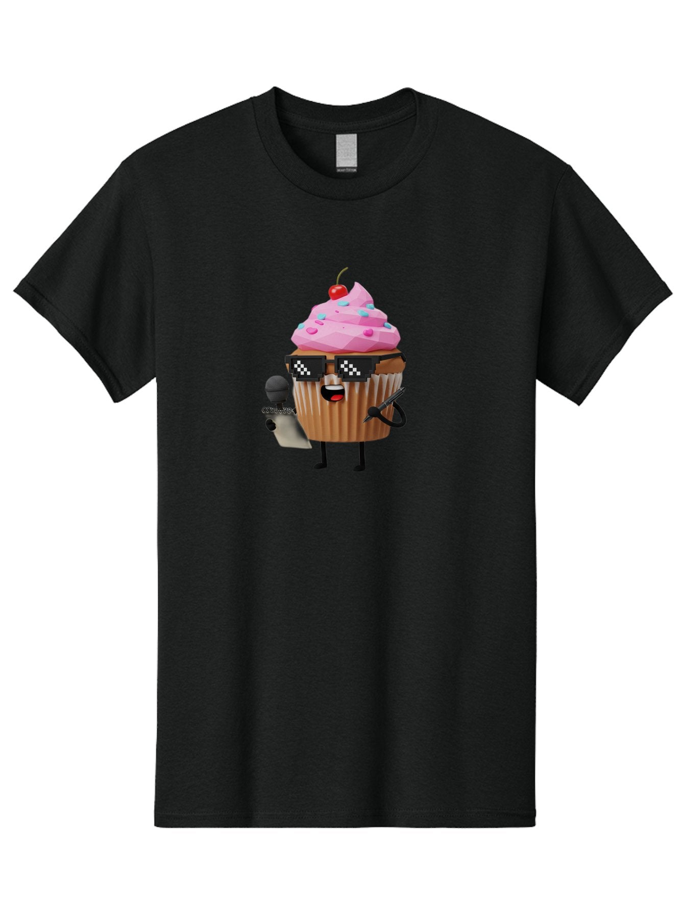 Cupcake-Dj-1 Men'S Graphic Tee, 100% Cotton, Comfortable Casual Summer Wear, Machine Washable, Vintage Camera, Old Camera, Antique Camera, Black Camera, Classic Photography, Photography Equipment, Nostalgic Device, Film Camera, Camera Art Bah851 3